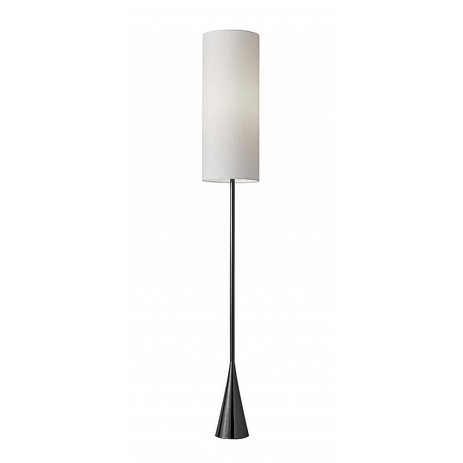 Dramatic Floor Lamp Bell Shaped Base In Black Nickel Finish Metal Dramatic Floor Lamp Bell Shaped Base In Black Nickel Finish Metal