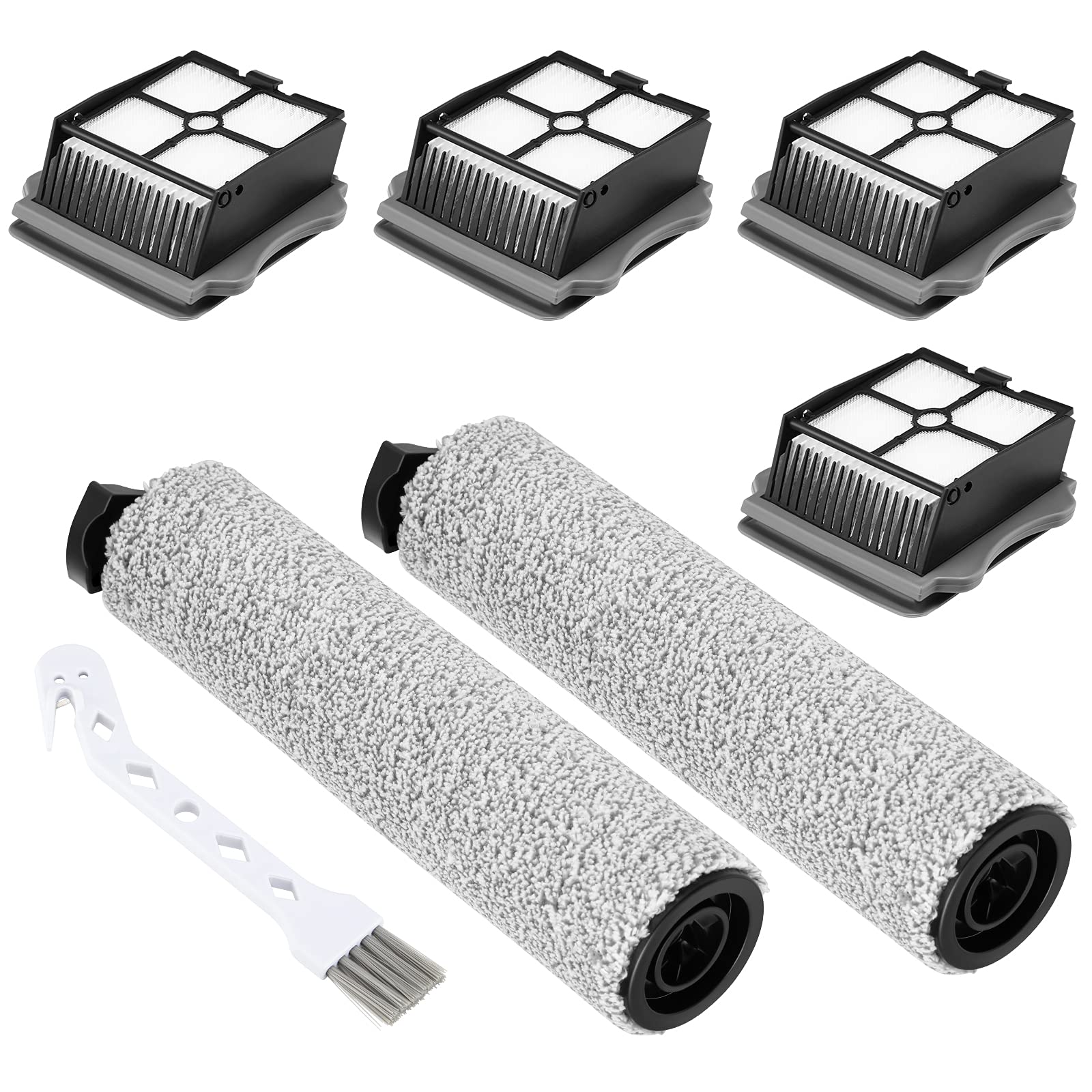 Yichuhaoxi LYI0731Y046  2 4 Pack iFloor 3 S3 Brush Roller and HEPA Filter Set Compatible with Tineco iFloor 3 Floor One S3 Cordless Vacuum Cleaner 2 Pack
