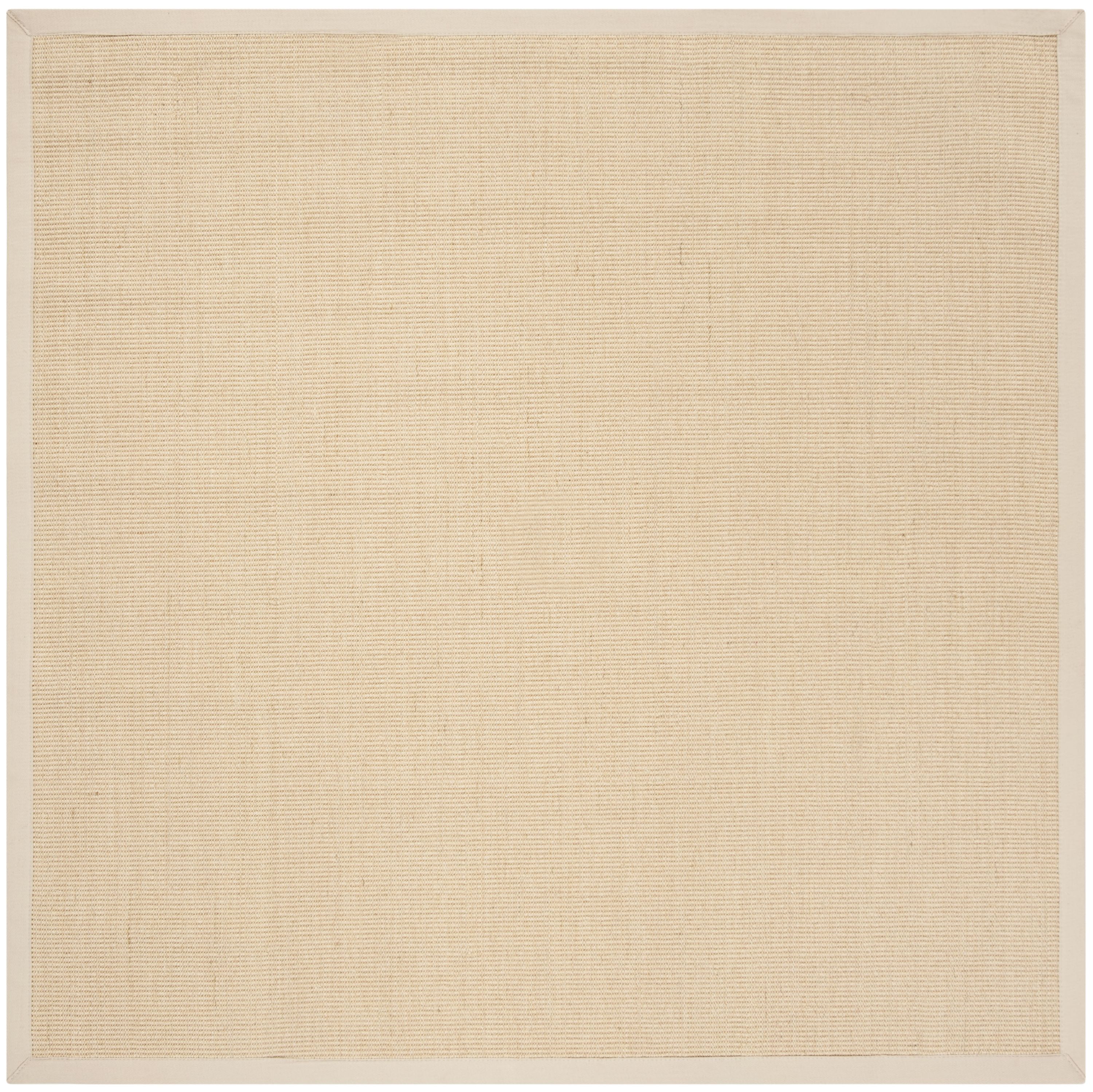 Safavieh NF131K-6SQ Natural Fiber Tobias 6 x 6 (ft) Loomed Sisal Natural/Ivory Square Indoor Solid Farmhouse/Cottage Area rug