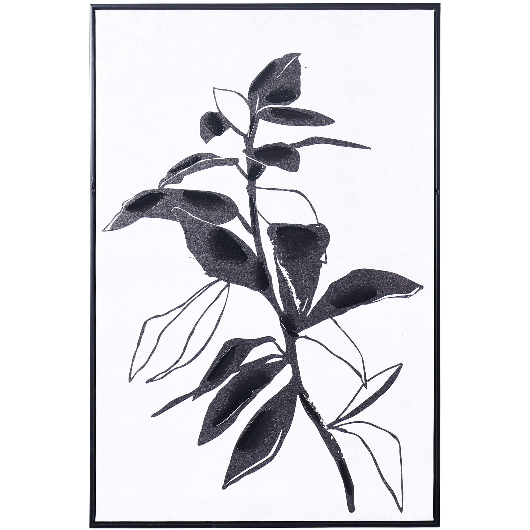 StyleCraft Home Collection WI33871DS Black Framed 35-in H x 24-in W Abstract Print on Canvas