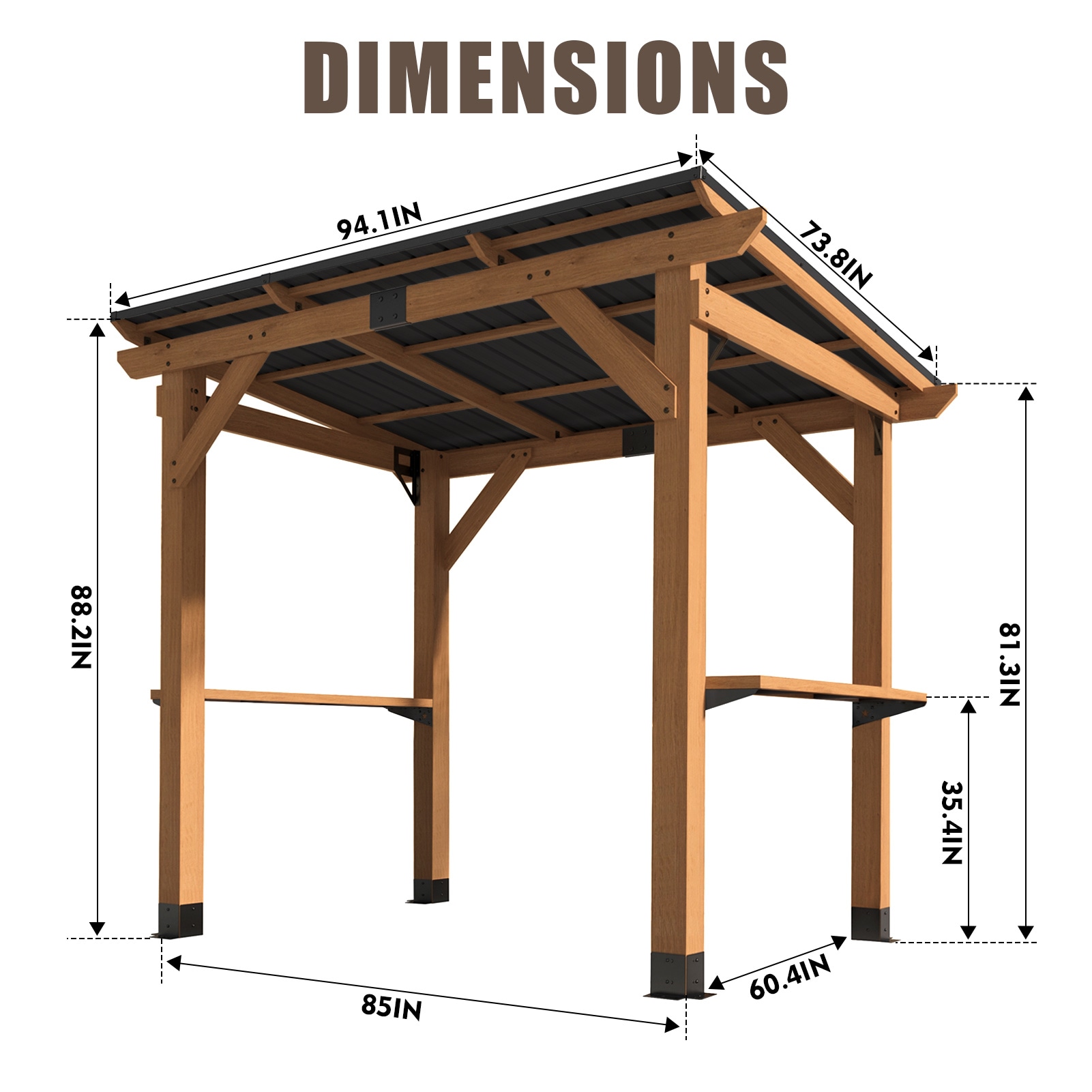 StarEcho WD0608QM208B Wood-Resin-Gazebos - View #9