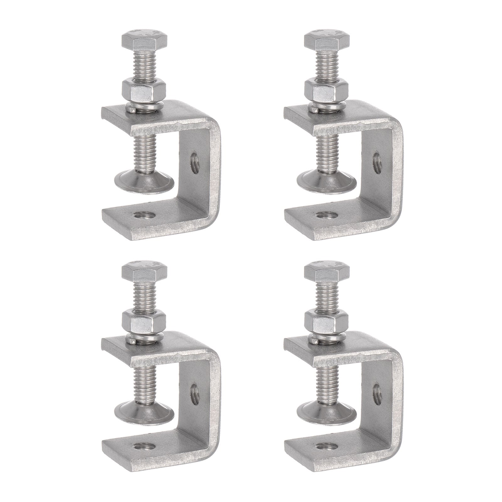 Unique Bargains Stainless Steel C-Clamp with 1.18 Inch Wide Jaw Opening for Woodworking Welding Building Household Mount 4pcs #S26051100UX8048