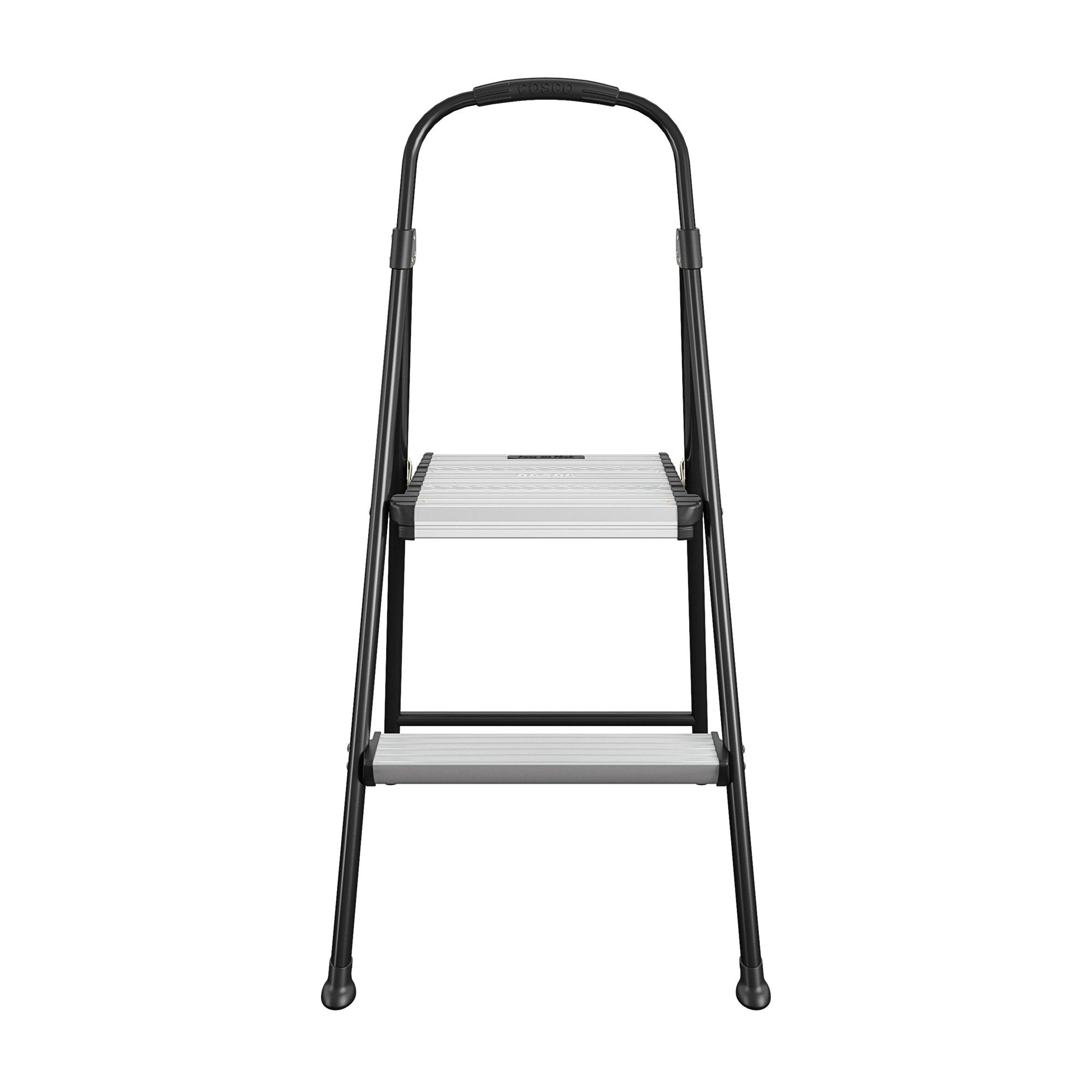 Cosco 11310PBL4 Signature Series Two Step Steel Step Stool with Plastic Steps 