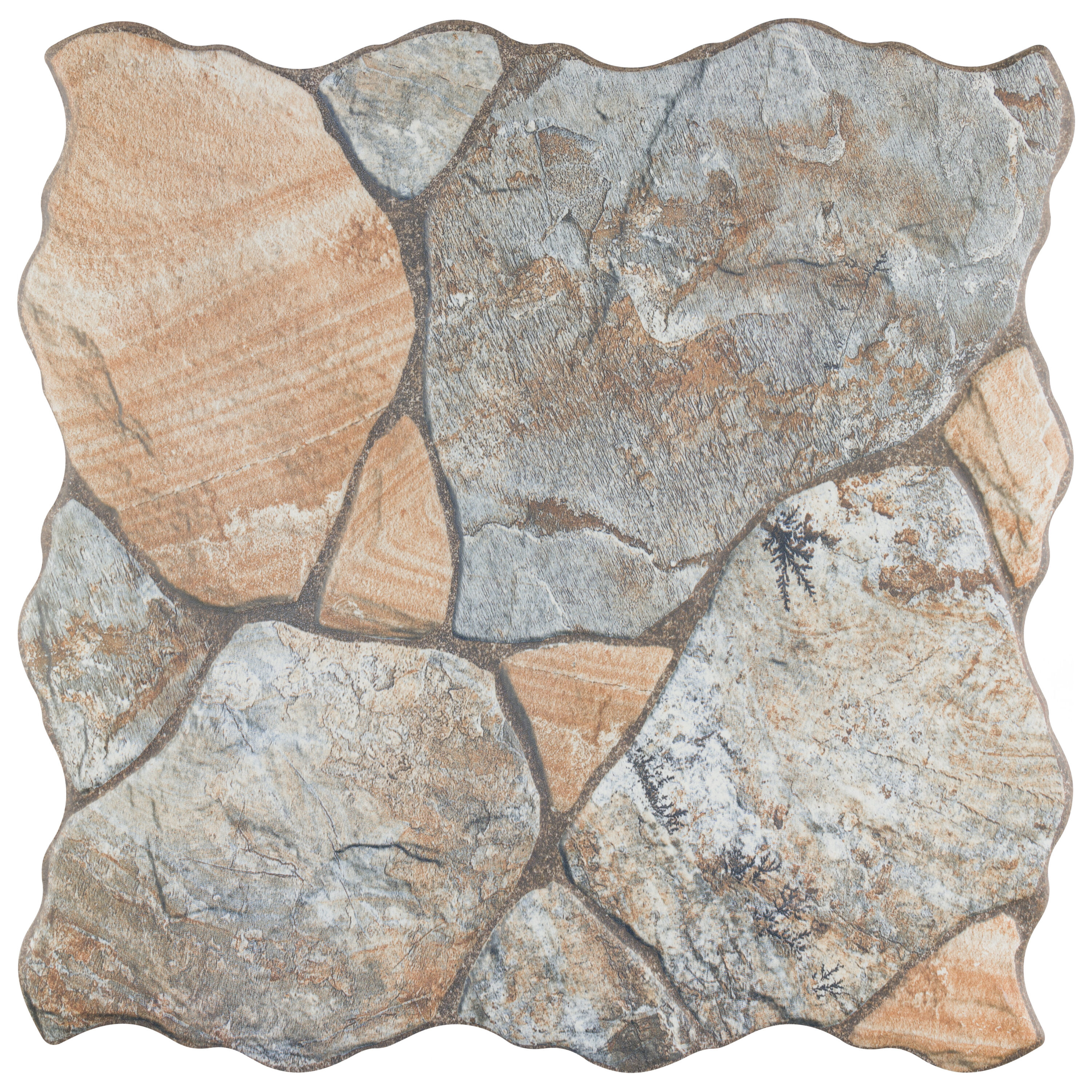 Affinity Tile S1FEM18CAMA Sample - Canet Marron 9-in x 9-in Matte Porcelain Stone look Floor and Wall Tile