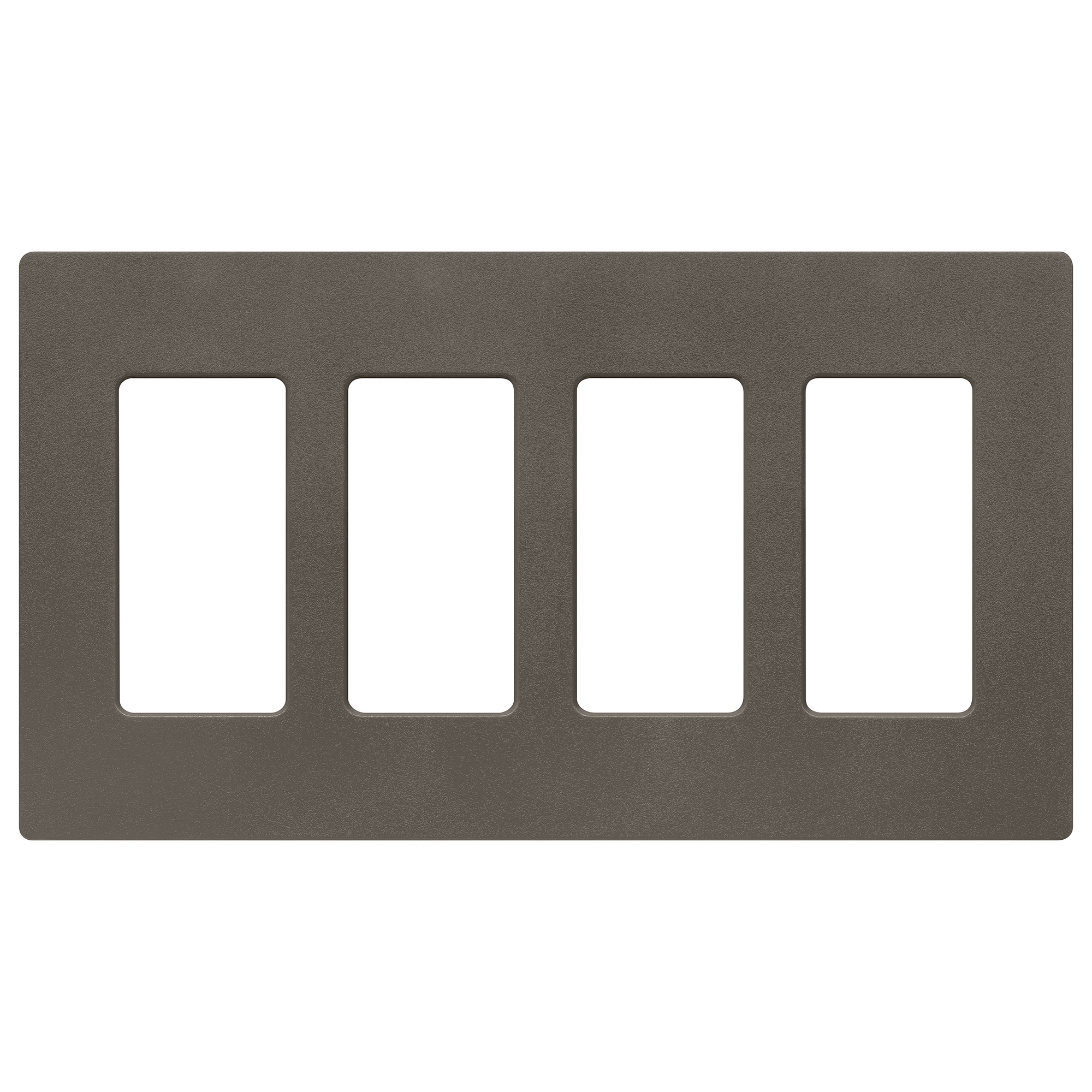 Lutron SC-4-TF Claro 4 -Gang Standard Size Truffle Plastic Indoor Screwless Decorator Wall Plate