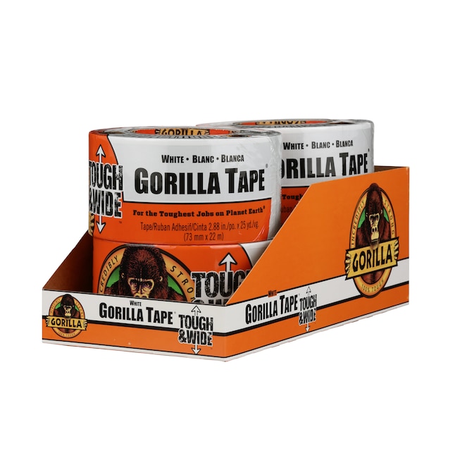 Gorilla White Duct Tape 2.88-in x 25 Yard(s) (4-Pack) in the Duct