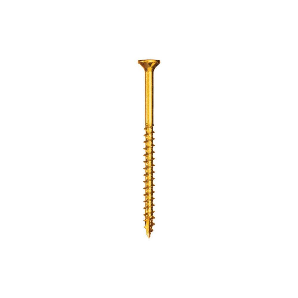 Tool Time ZX9ACHR123277 100 Piece R4 Countersink No. 8 x 1.75 in. Multi-Purpose Screws Yellow Zinc