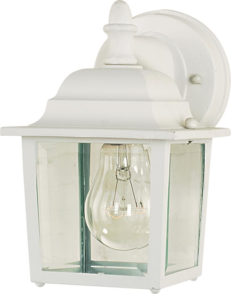 Maxim Lighting 1025WT Builder Cast 1 -Light 8.5-in H Matte White Hardwired Outdoor Wall Light