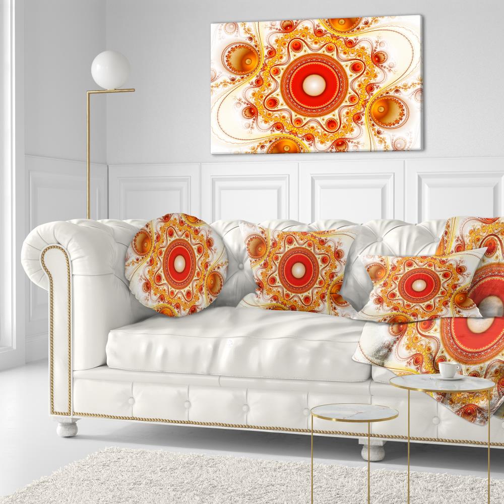 Designart CU15907-12-20 12-in x 20-in Orange Indoor Decorative Pillow