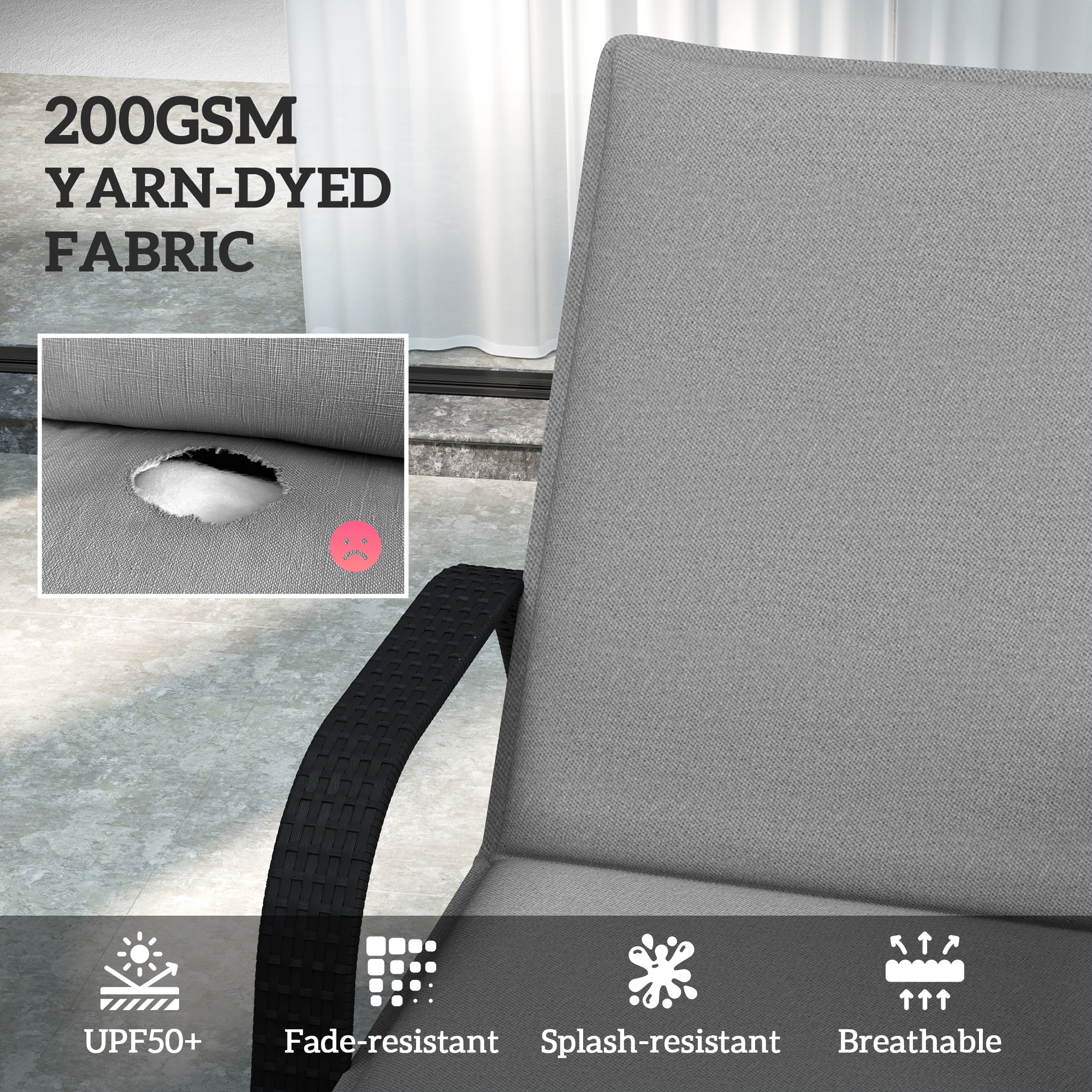 Outsunny 84G-674V00GY Patio-Furniture-Cushions - View #4