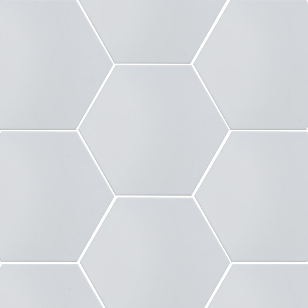 The Tile Life TMAGI0809SI Milan Silver 8-in x 9-in Matte Porcelain Hexagon Floor and Wall Tile (9.9-sq. ft/ Carton)