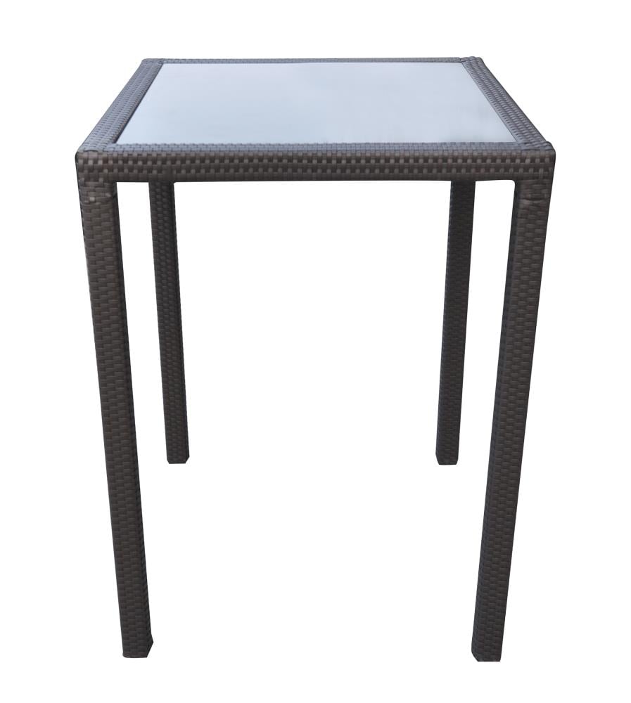 Armen Living LCTRBTBE Tropez Square Outdoor Bar height Table 32-in W x 32-in L