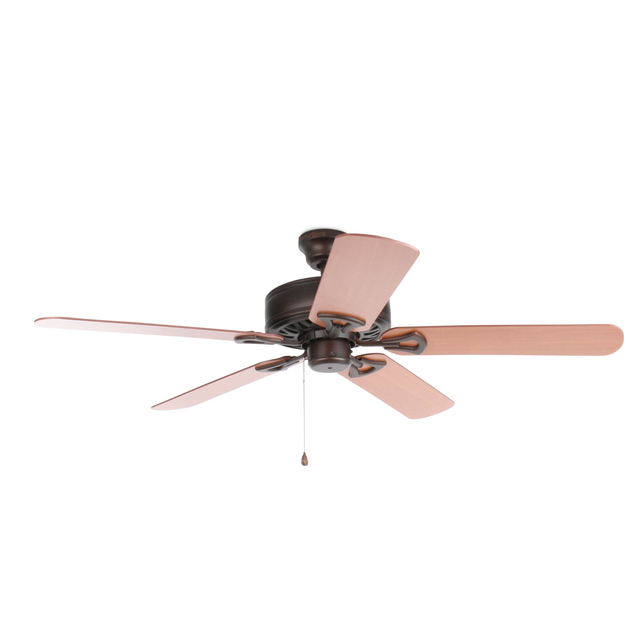 Harbor Breeze Indoor Ceiling Fan 5 Blades Wicker Inlay Cherry Finish Item 124596