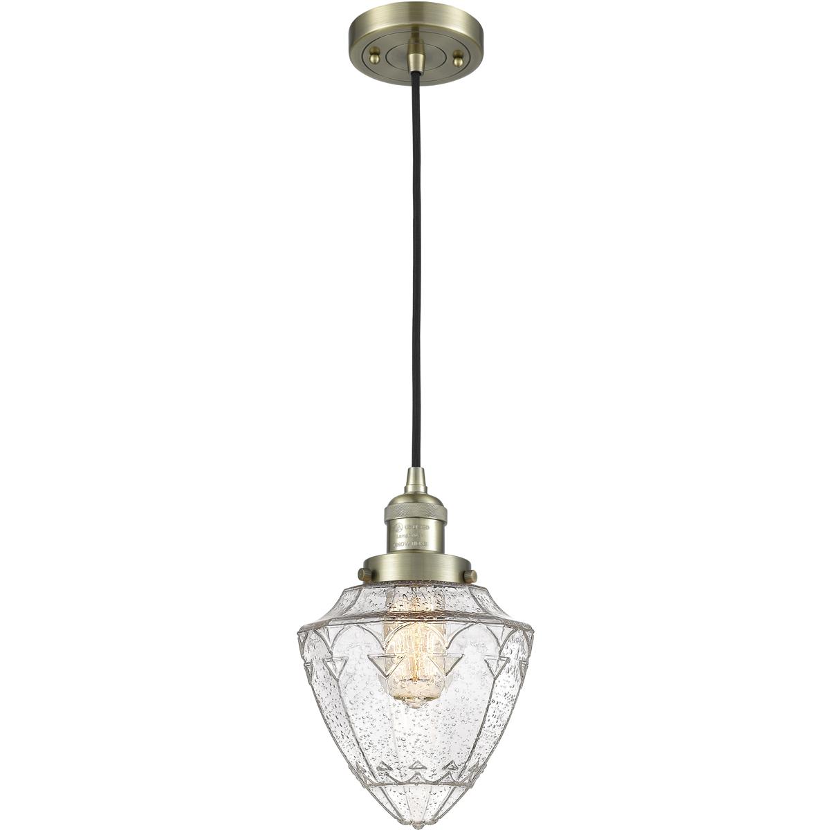 Innovations Lighting 2411402 201C-AB-G664-7 Franklin Restoration Bullet Mini Pendant