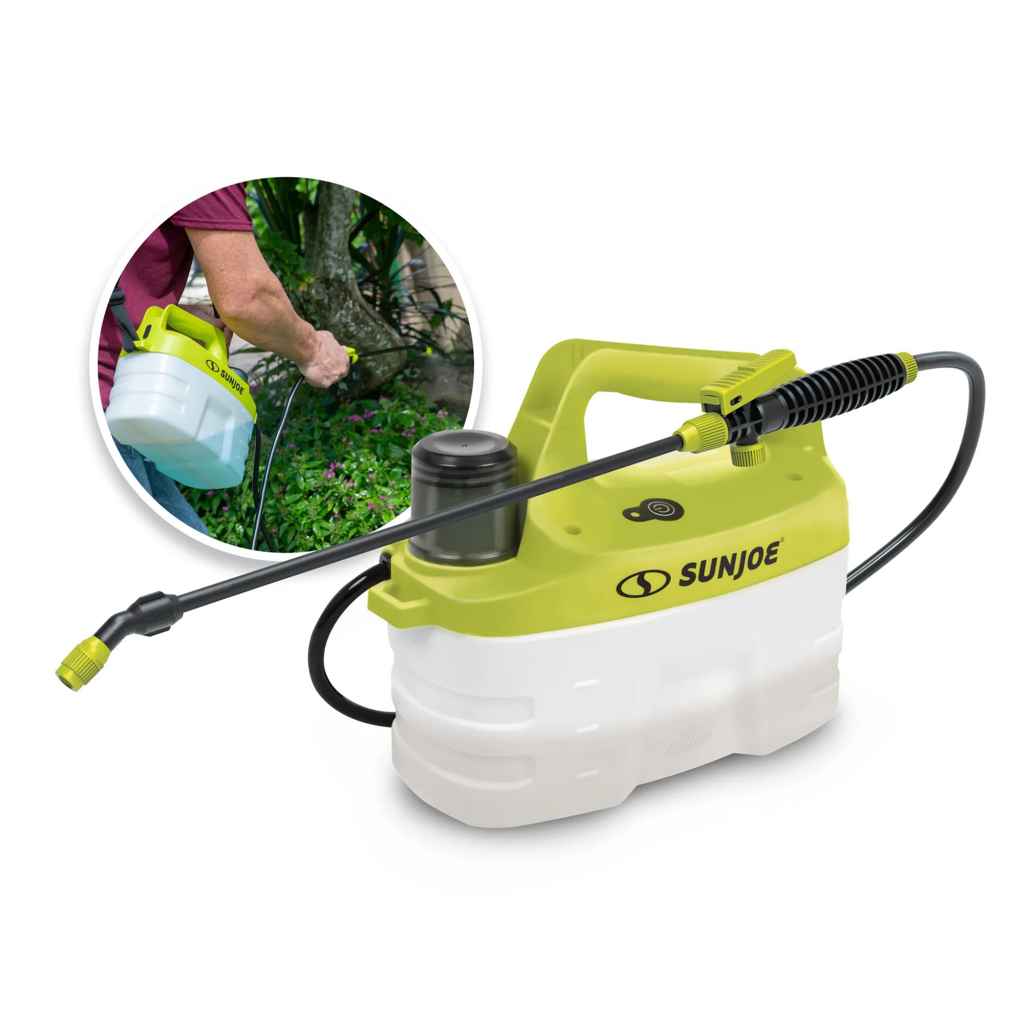 Sun Joe 417175 4V Cordless Chemical Sprayer with 3W Motor and Rechargeable Battery 1 Gal
