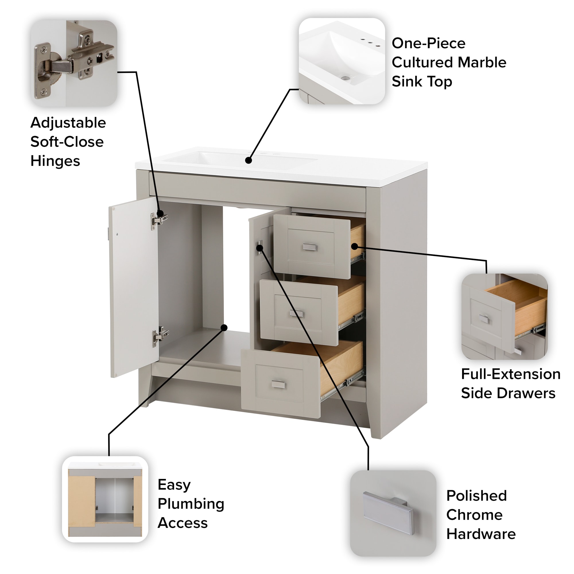 Diamond NOW C36W30003 Bath-Vanity-Combo - View #6