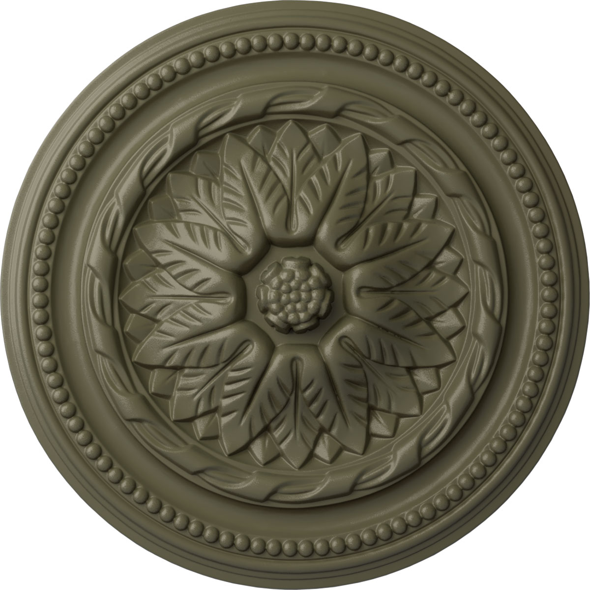 Ekena Millwork CM16WGSSF Wigan 16-in W x 16-in L Painted Spartan Stone Polyurethane Whole Ceiling Medallion