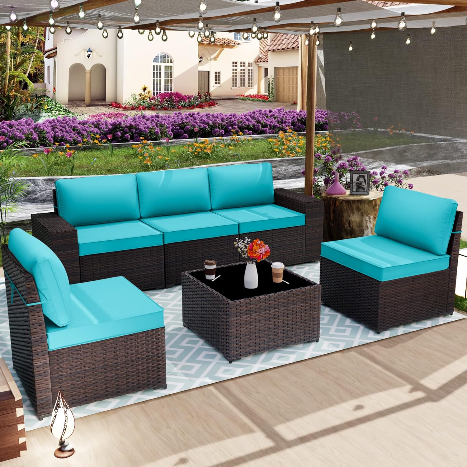 ALAULM LS-6PCS-BLUE Patio-Conversation-Sets - View #2