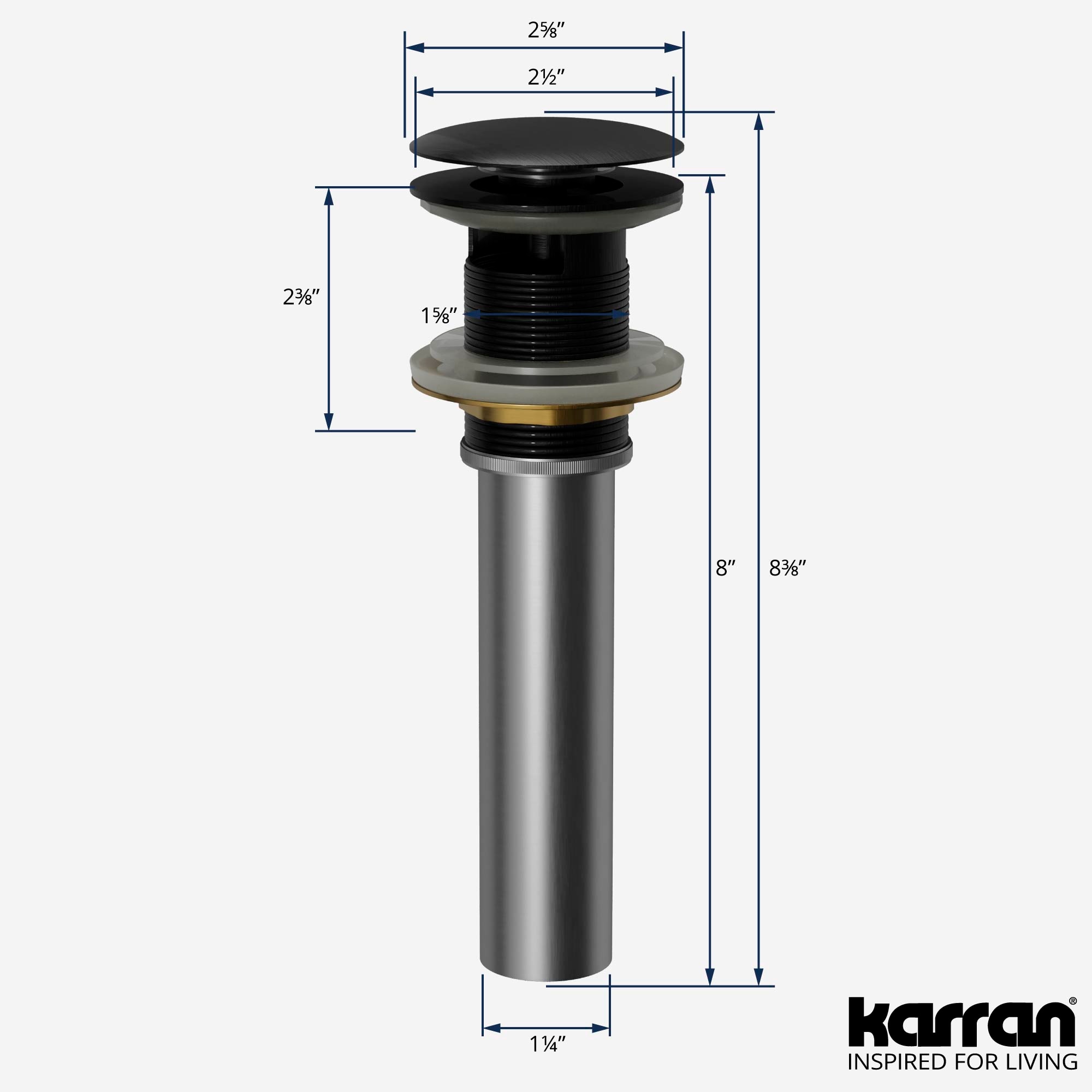 Karran PUOF25MB Popup-Drains-Accessories - View #3