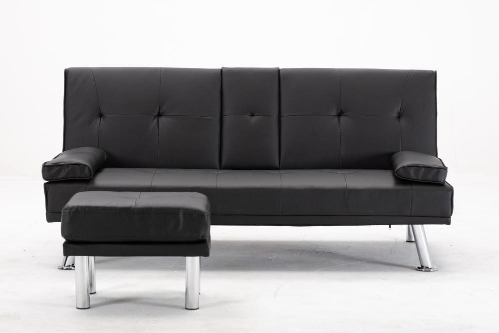 Casainc Sofa Bed Air Leather Modern, Footrest Sofa Bed