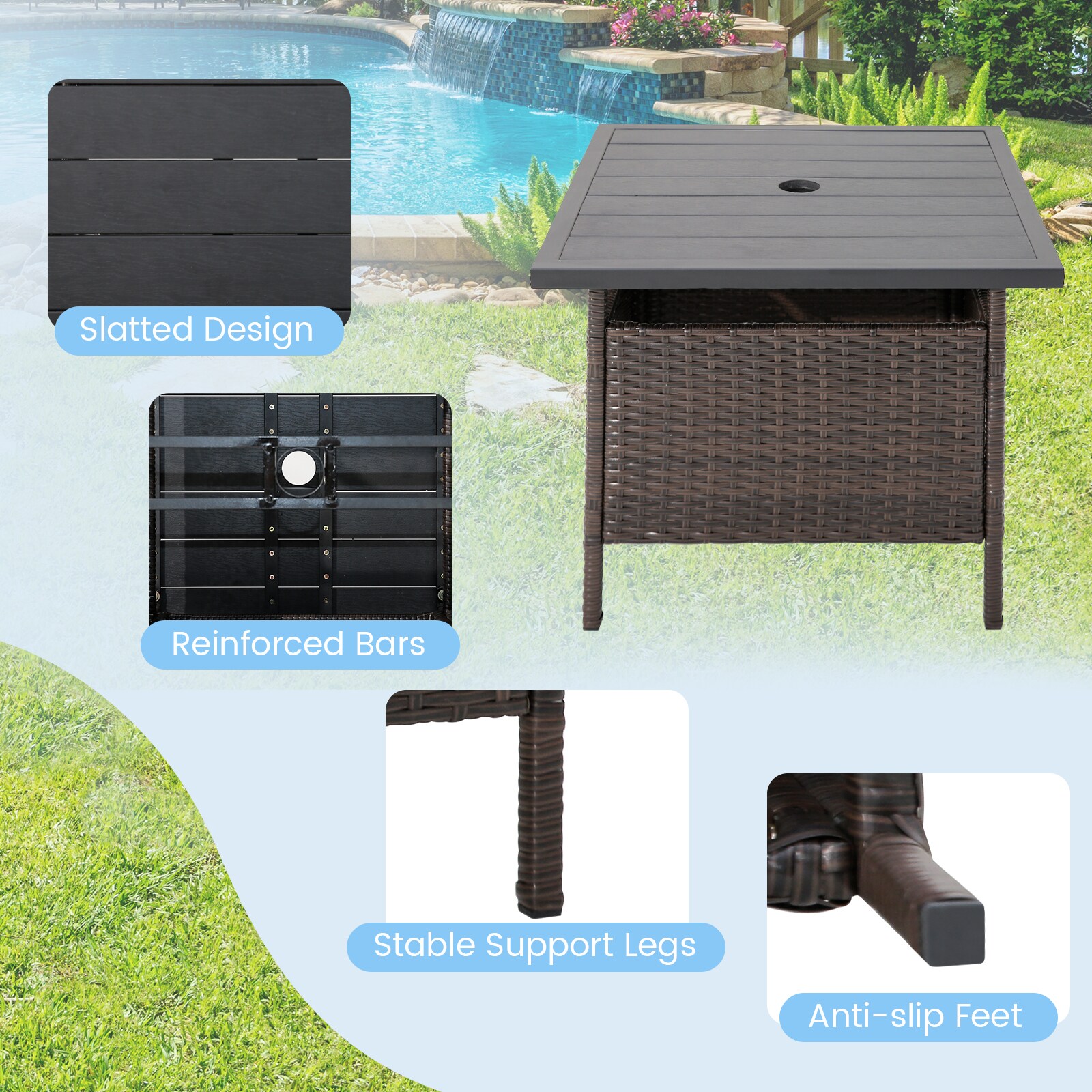 Forclover HBV-006BN Patio-Tables - View #6