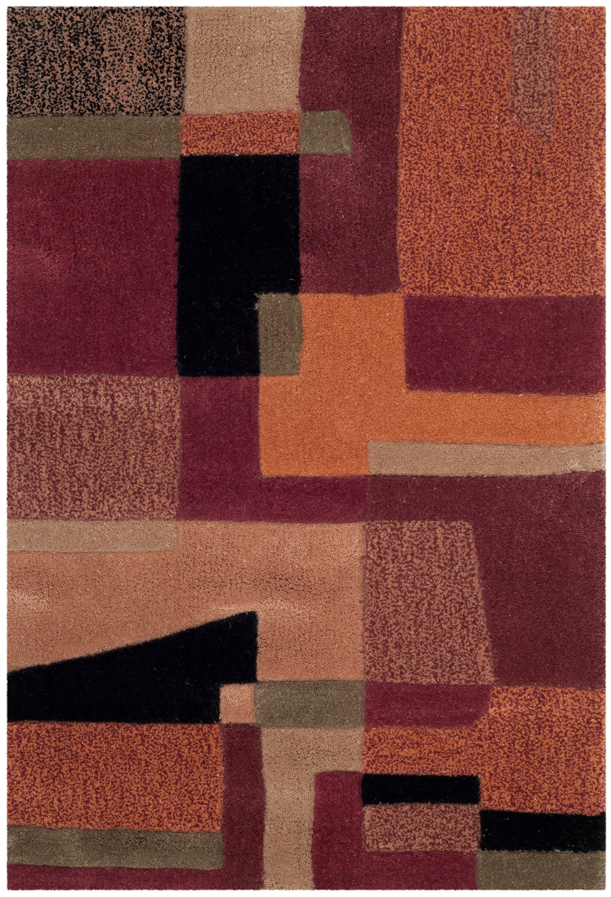 Rodeo Drive Red Wool Handmade Tufted Area Rug 2' x 3'