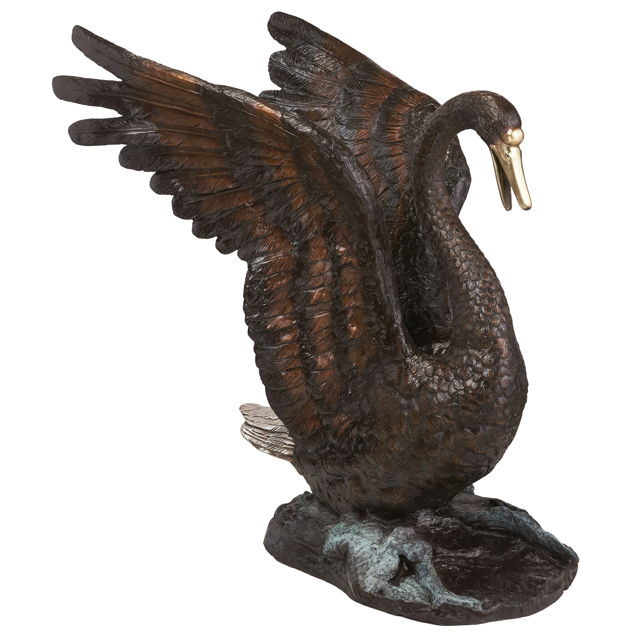Design Toscano DK2682 36-Inches H x 31.5-Inches W Bronze Moose and bird Garden Statue