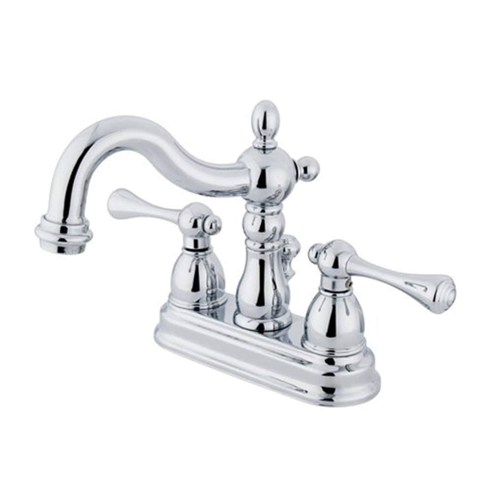Elements of Design New Orleans Chrome 2-handle 4-in centerset Mid-arc Bathroom Sink Faucet with Drain