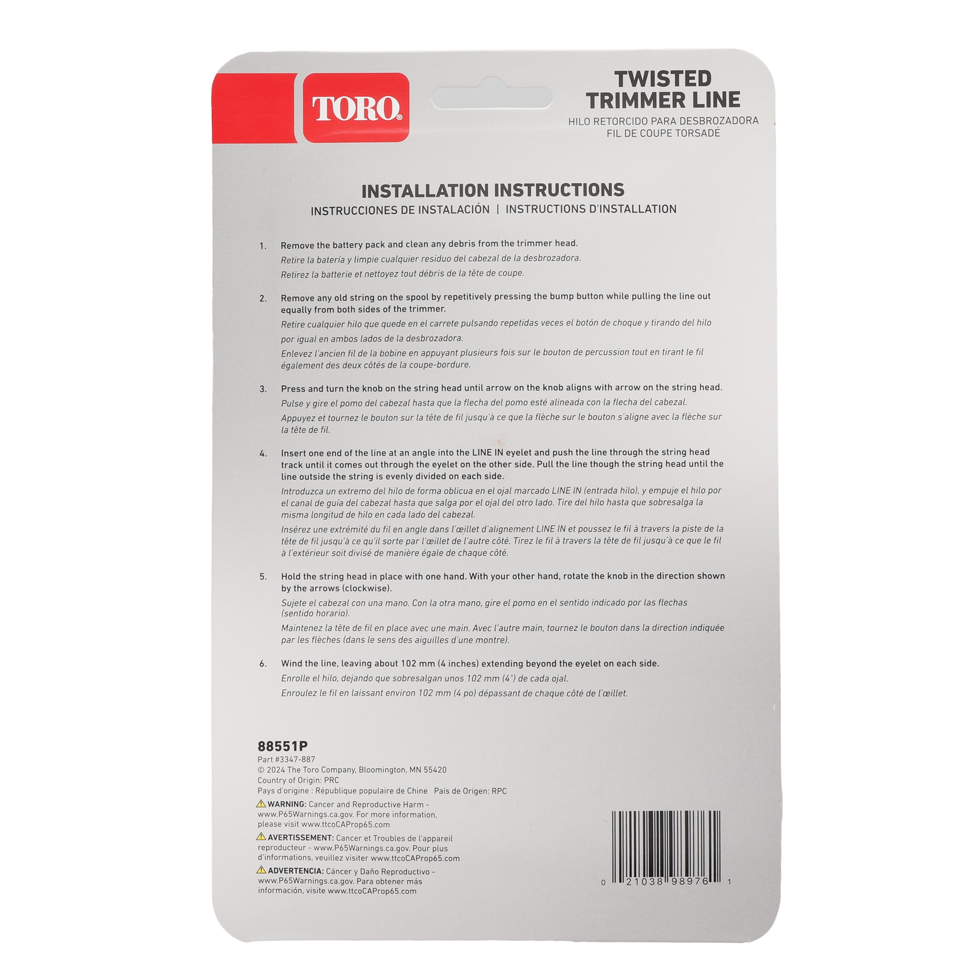 Toro 88551P Trimmer-Line - View #2