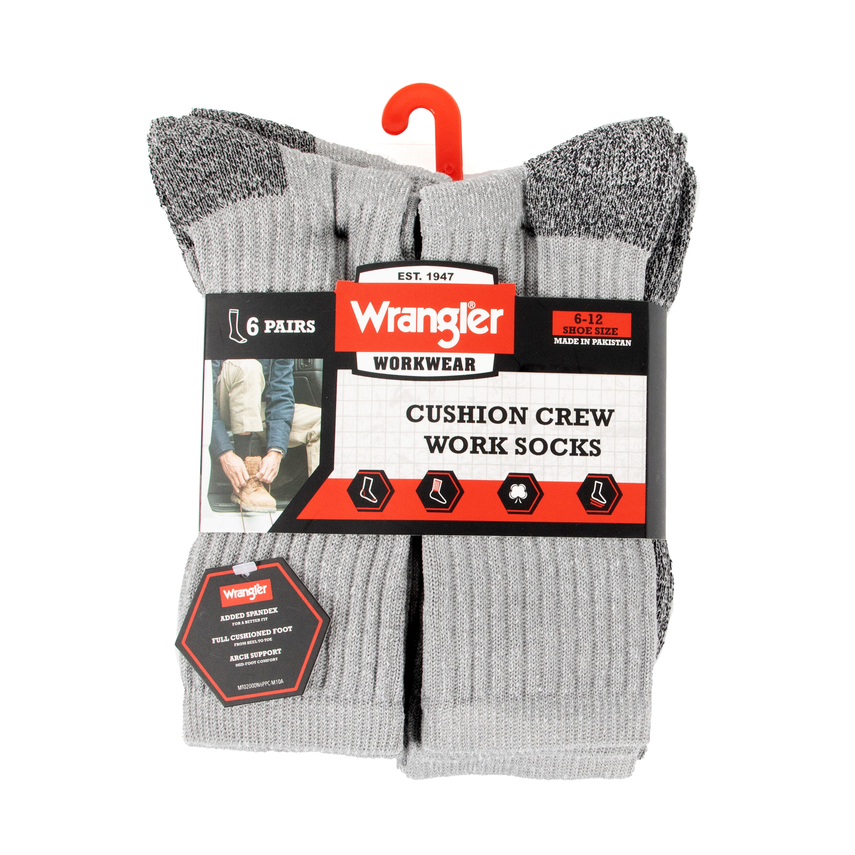 Wrangler Men's Polyester Crew Socks (6-Pack) in the Socks department at ...