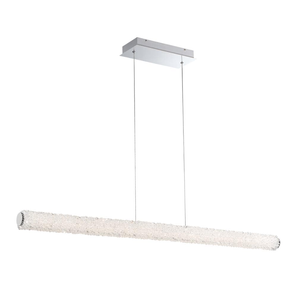 Eurofase 34155-011 Sassi 1 -Light Chrome Transitional Integrated LED For Use in Dining Rooms, Foyers, Kitchens, Living Rooms Chandelier