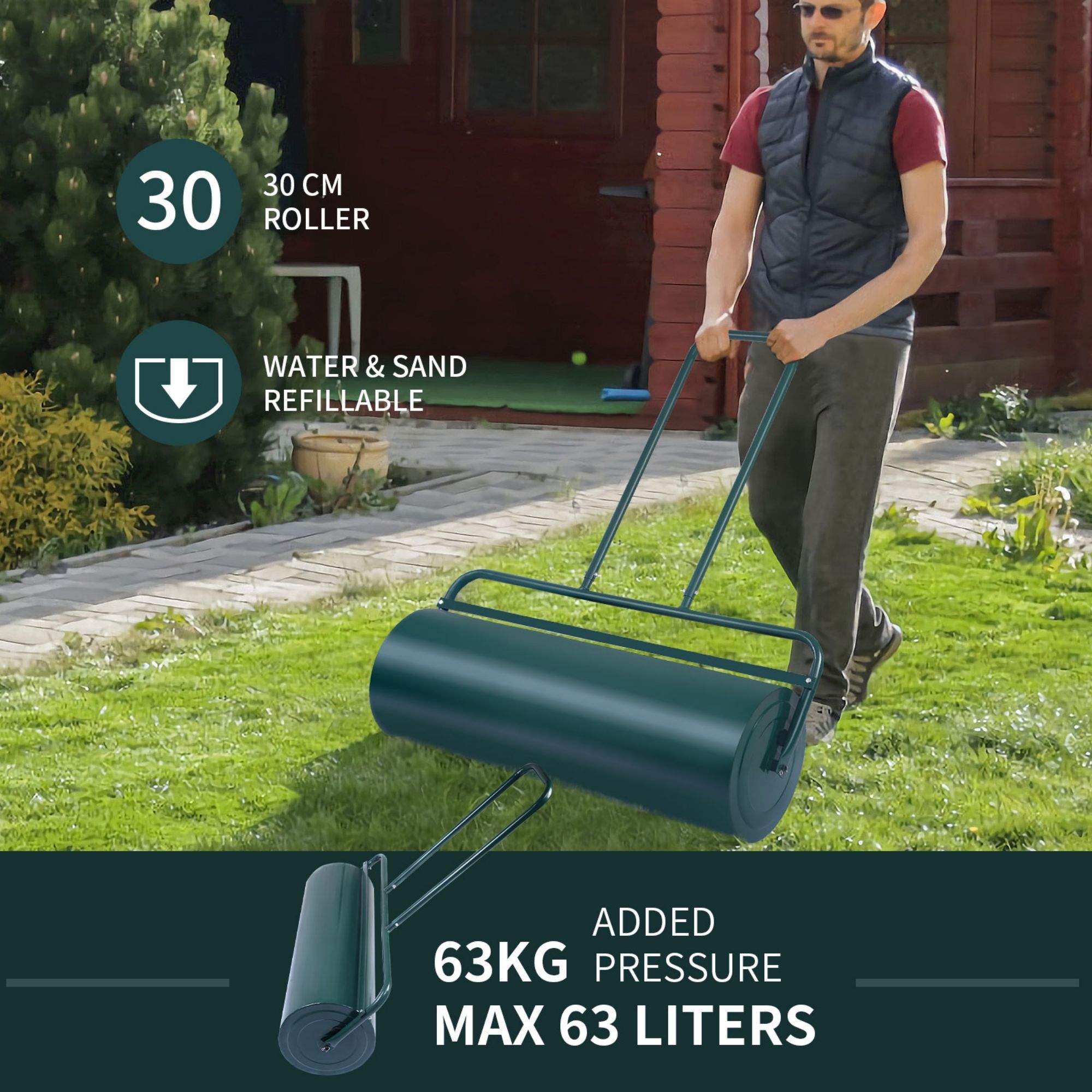 Poinic CWZP2914GN Tow-Behind-Lawn-Rollers - View #3