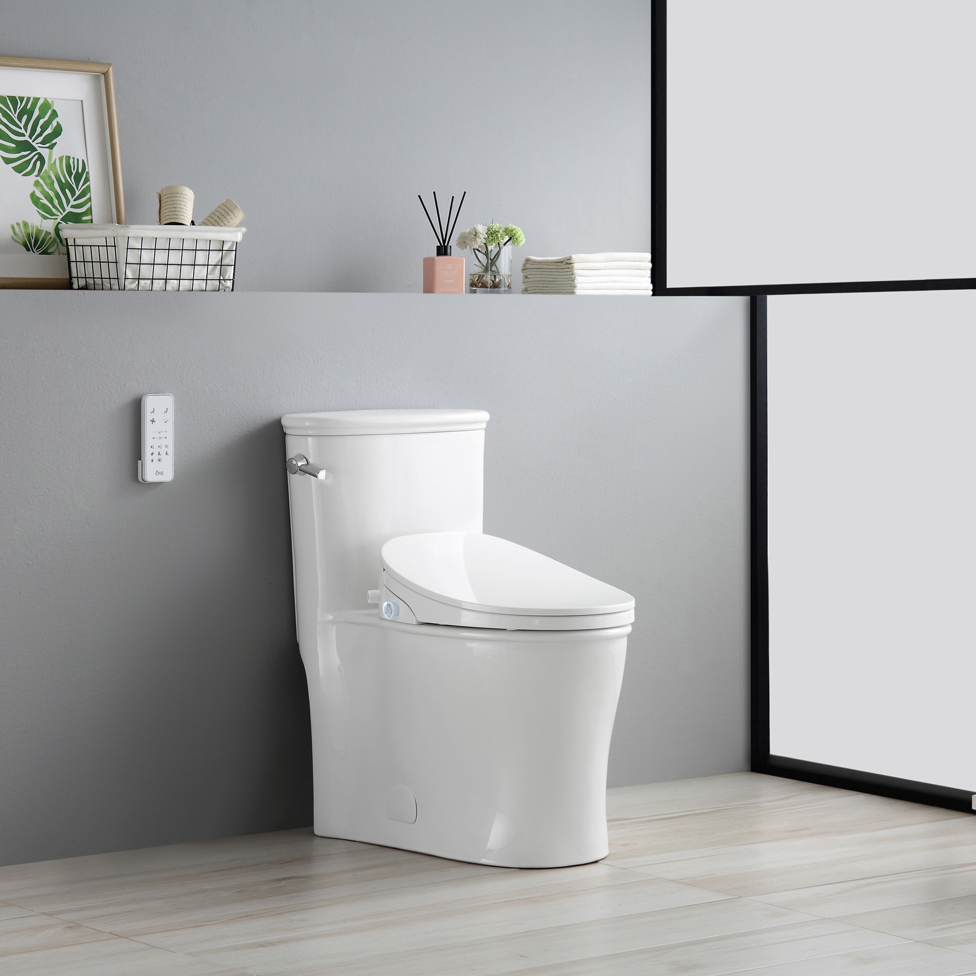 Volta White Elongated Dual Flush Smart Toilet with Bidet
