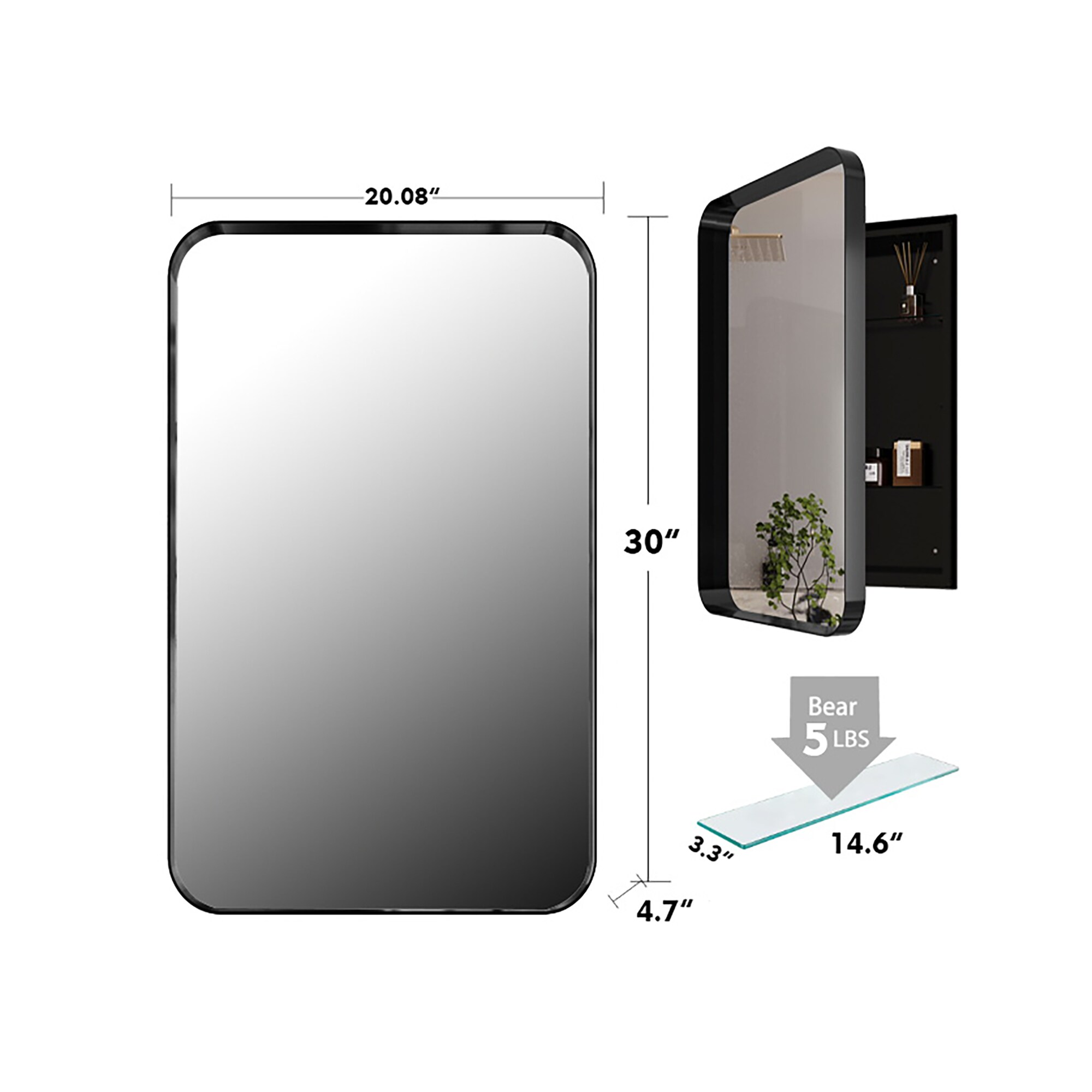 Forclover HBV-B062341 Bathroom-Medicine-Cabinets - View #8