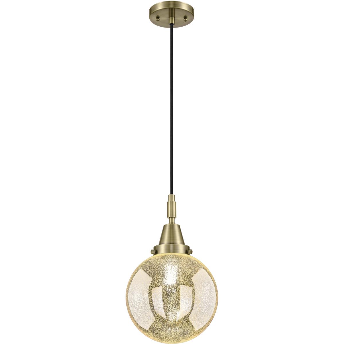 Innovations Lighting - 447-1P-AB-G208-8 Beacon Mini Pendant Antique Brass