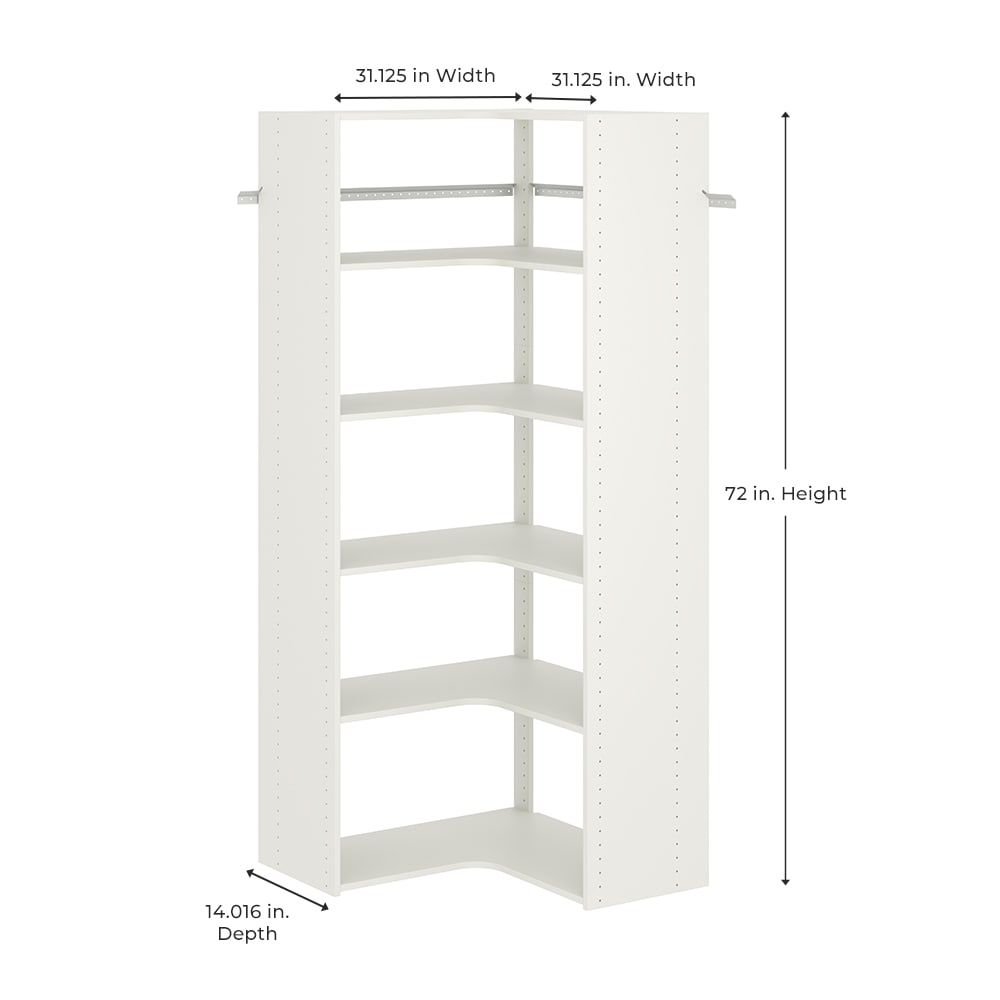 Easy Track PH42-WH Wood-Closet-Tower - View #7