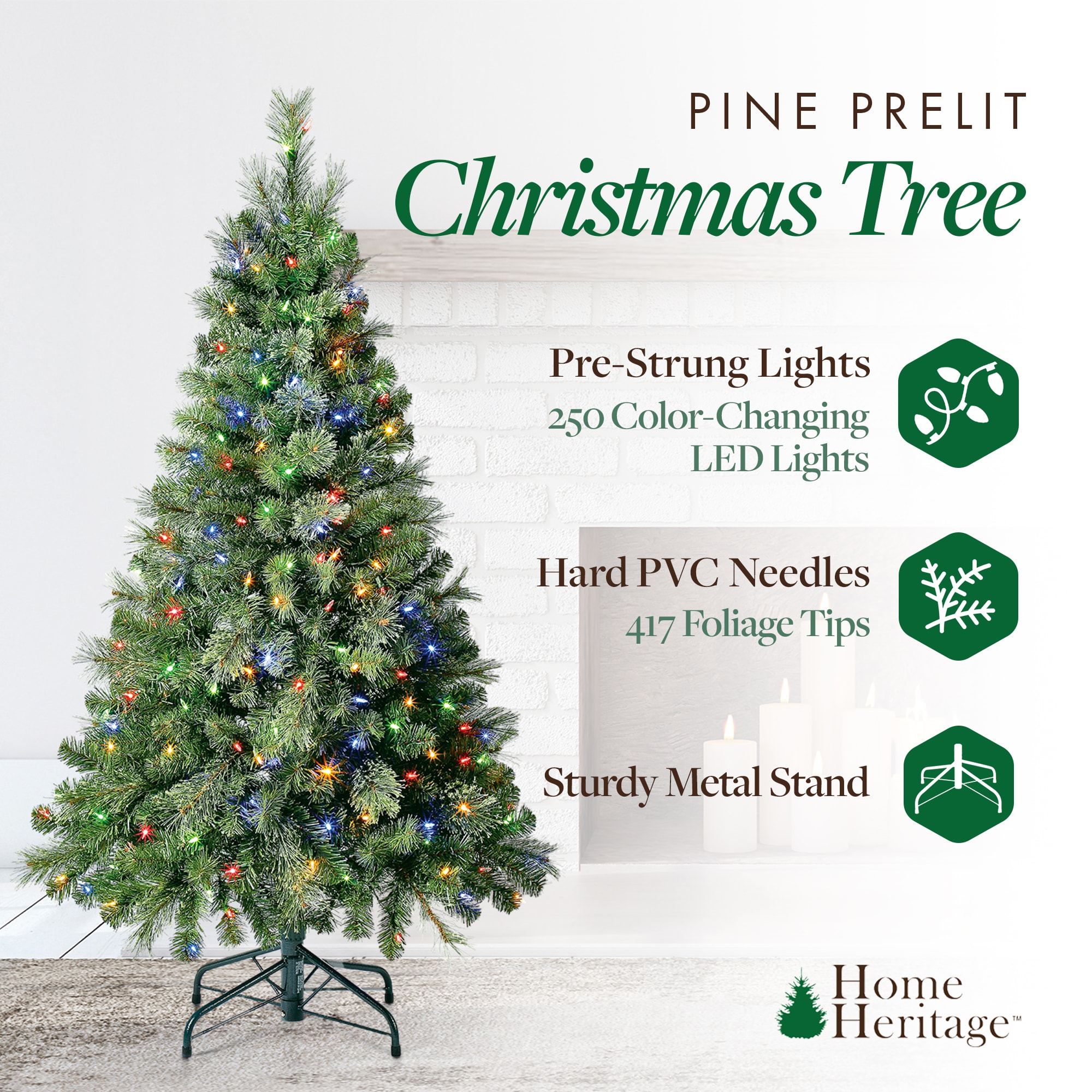 Home Heritage 105267 Artificial-Christmas-Trees - View #3