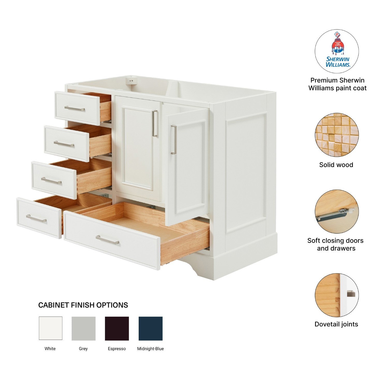 ARIEL M042S-R-BC-WHT vanities - View #5