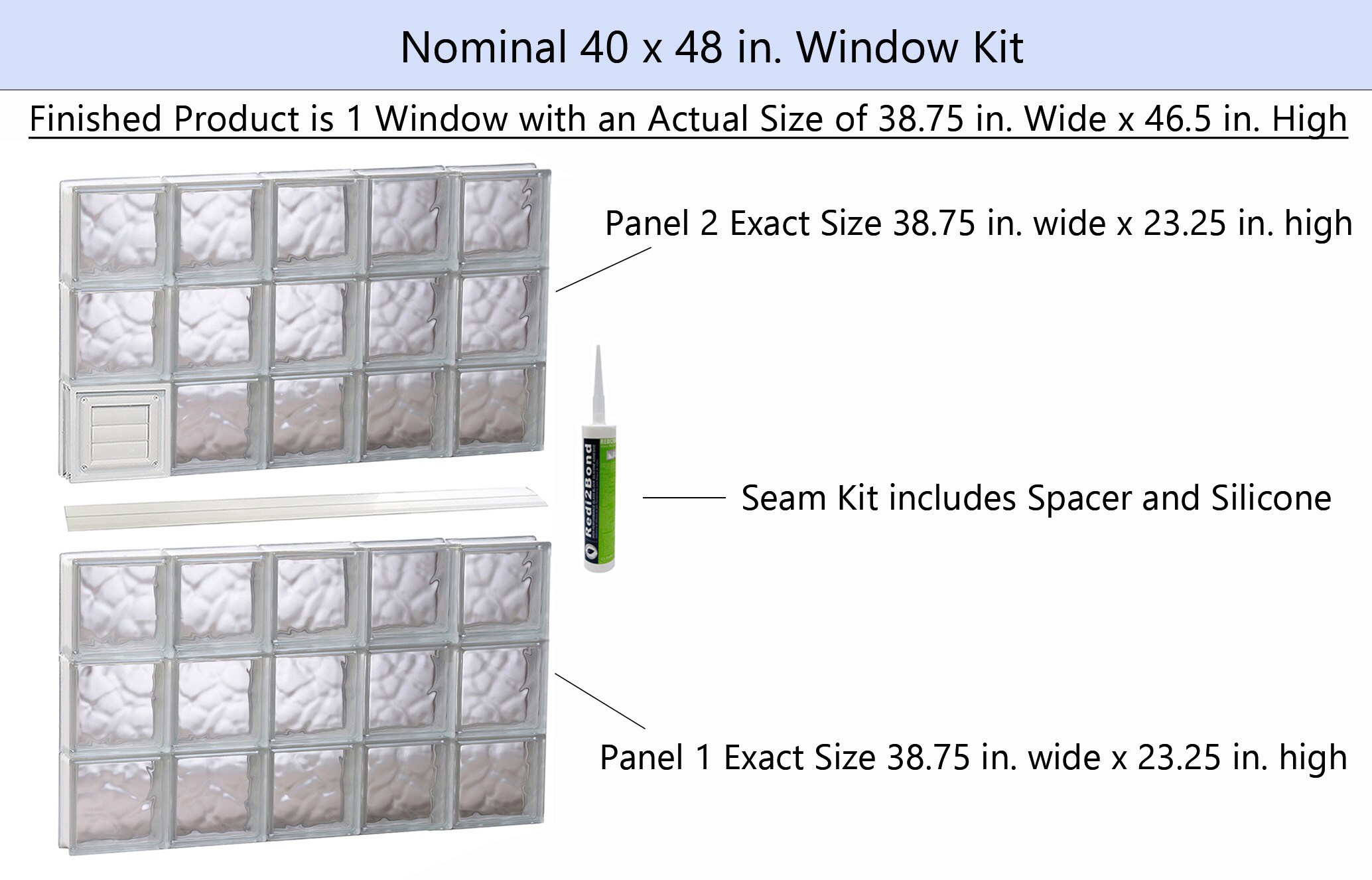 REDI2SET D4048DC Glass-Block-Windows - View #2