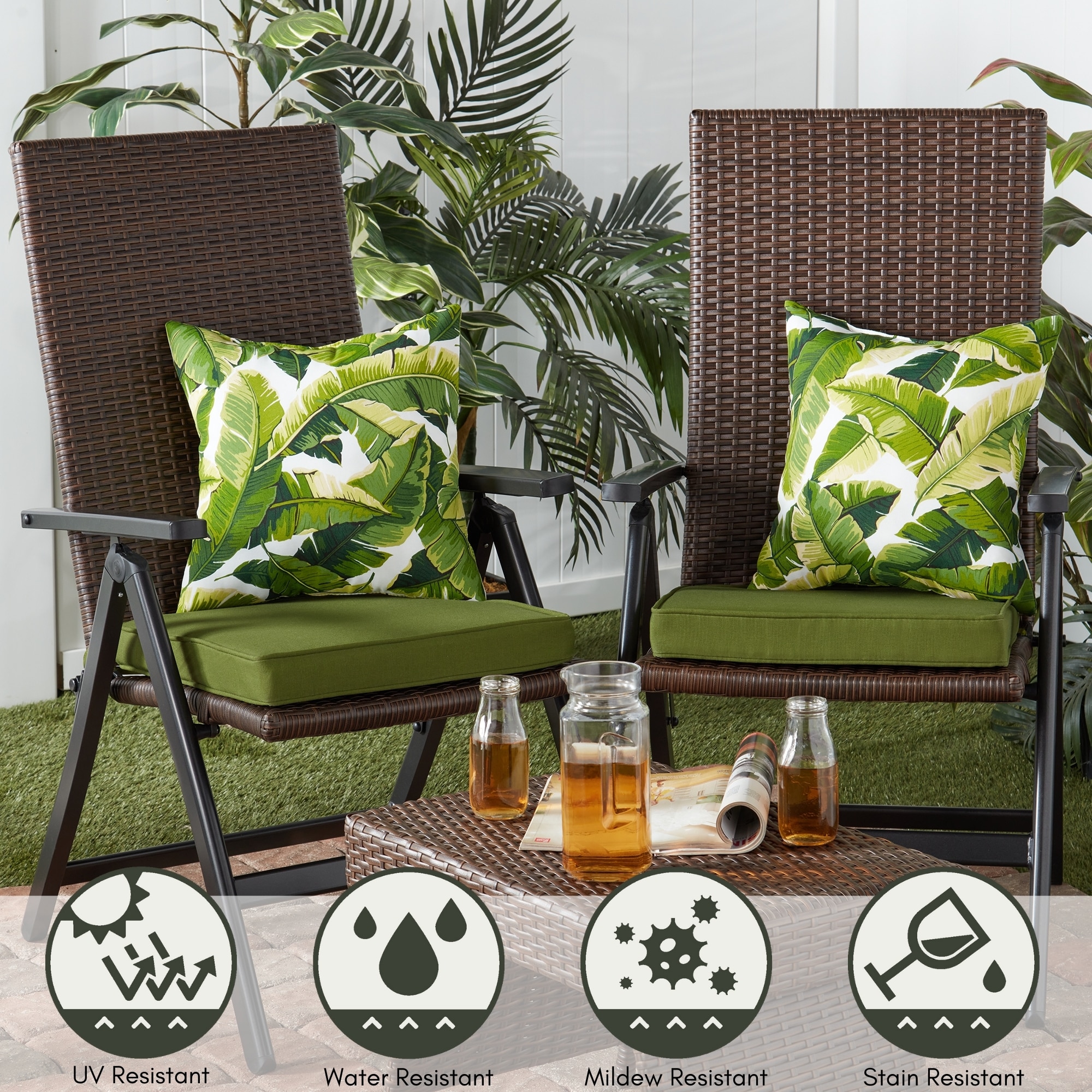 Greendale Home Fashions OP1100S2-HUNTER Patio-Furniture-Cushions - View #5