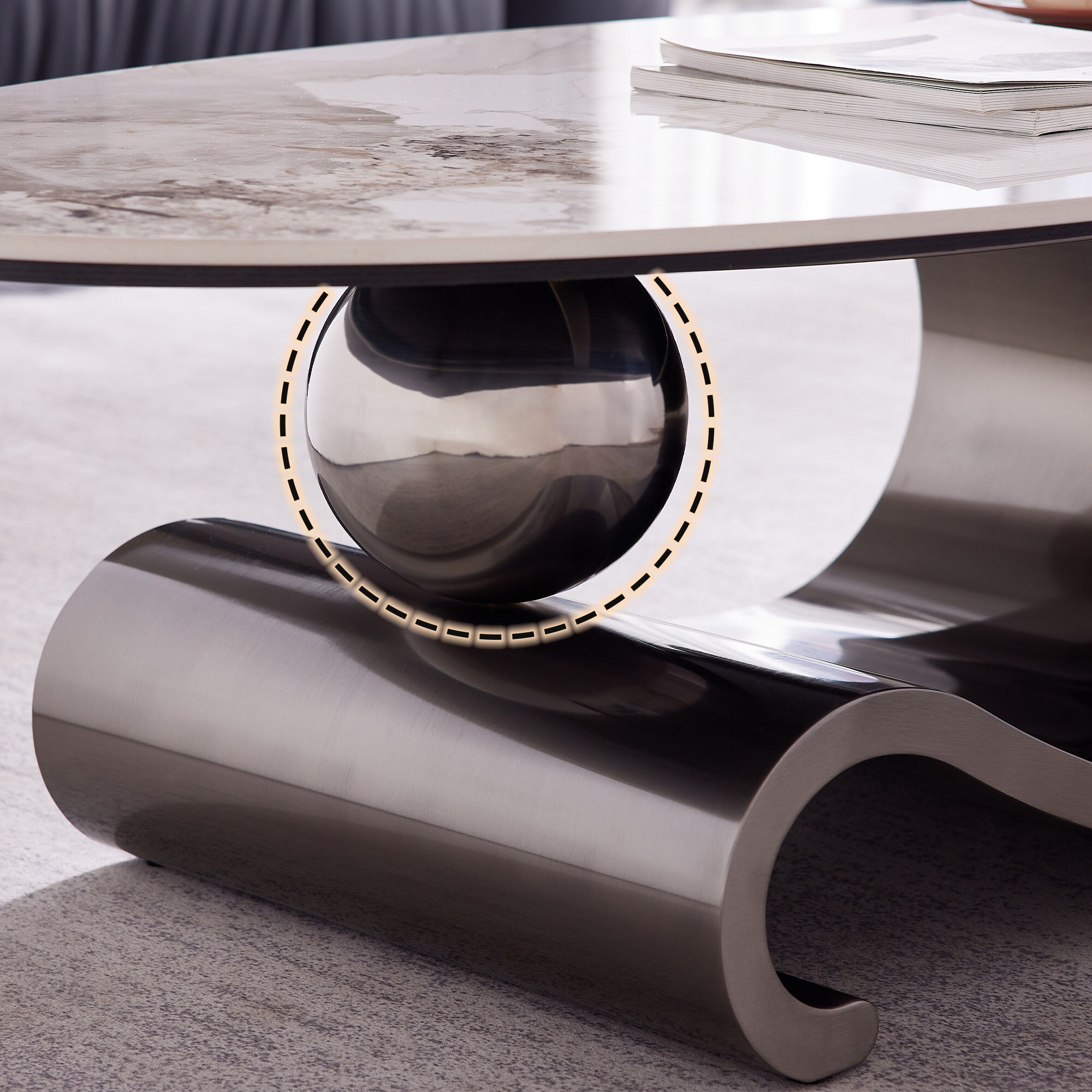 Oizaye YL-910GRAY Coffee-Tables - View #11