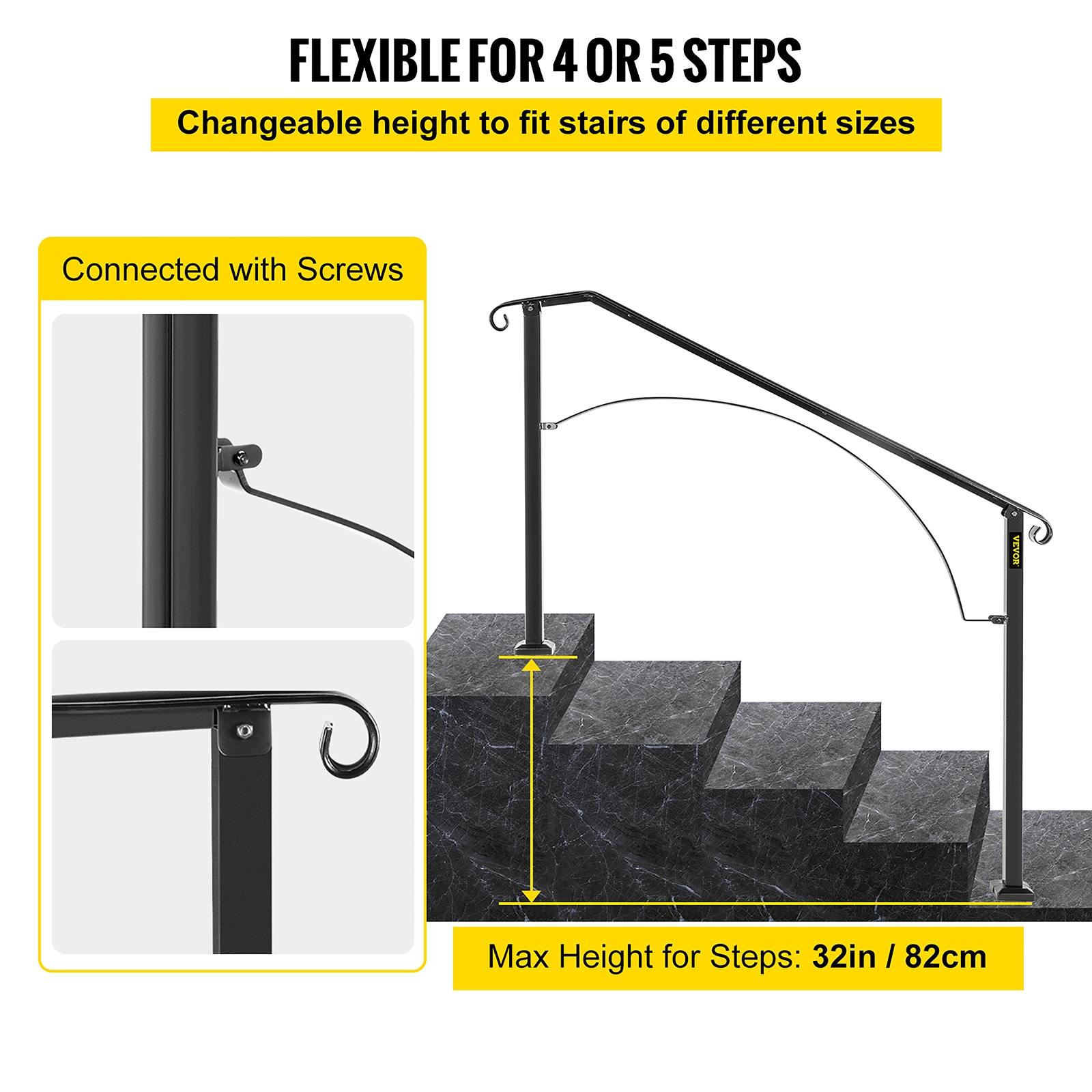 VEVOR LTFS4H5BHSGM00001V0 Interior-Stairpart-Railing - View #4