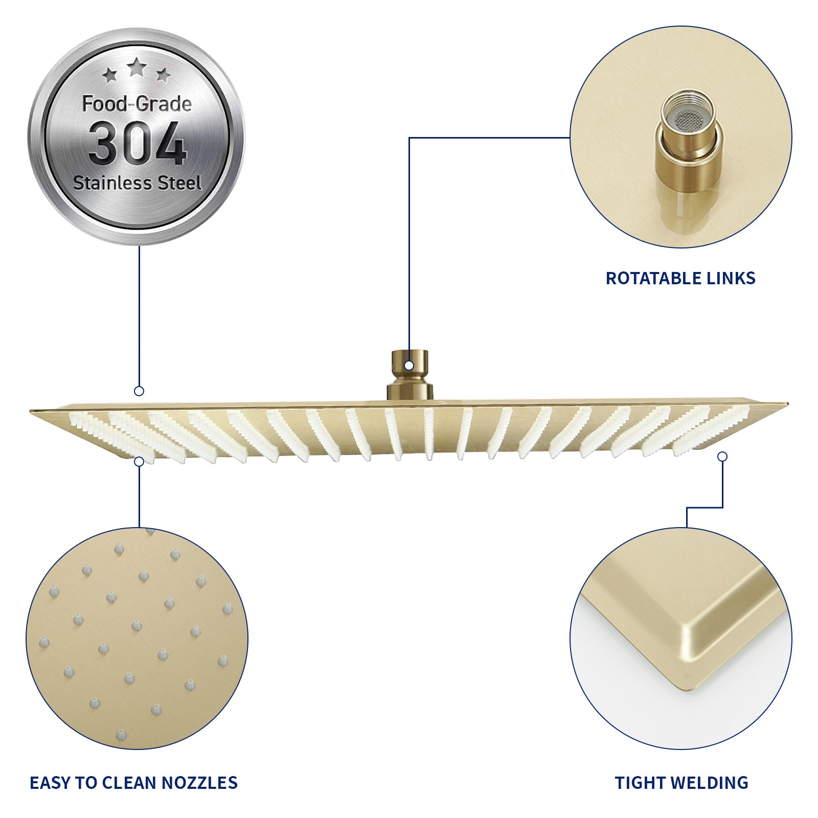 BWE A-9H7802-BG-16 Fixed-Showerhead - View #2