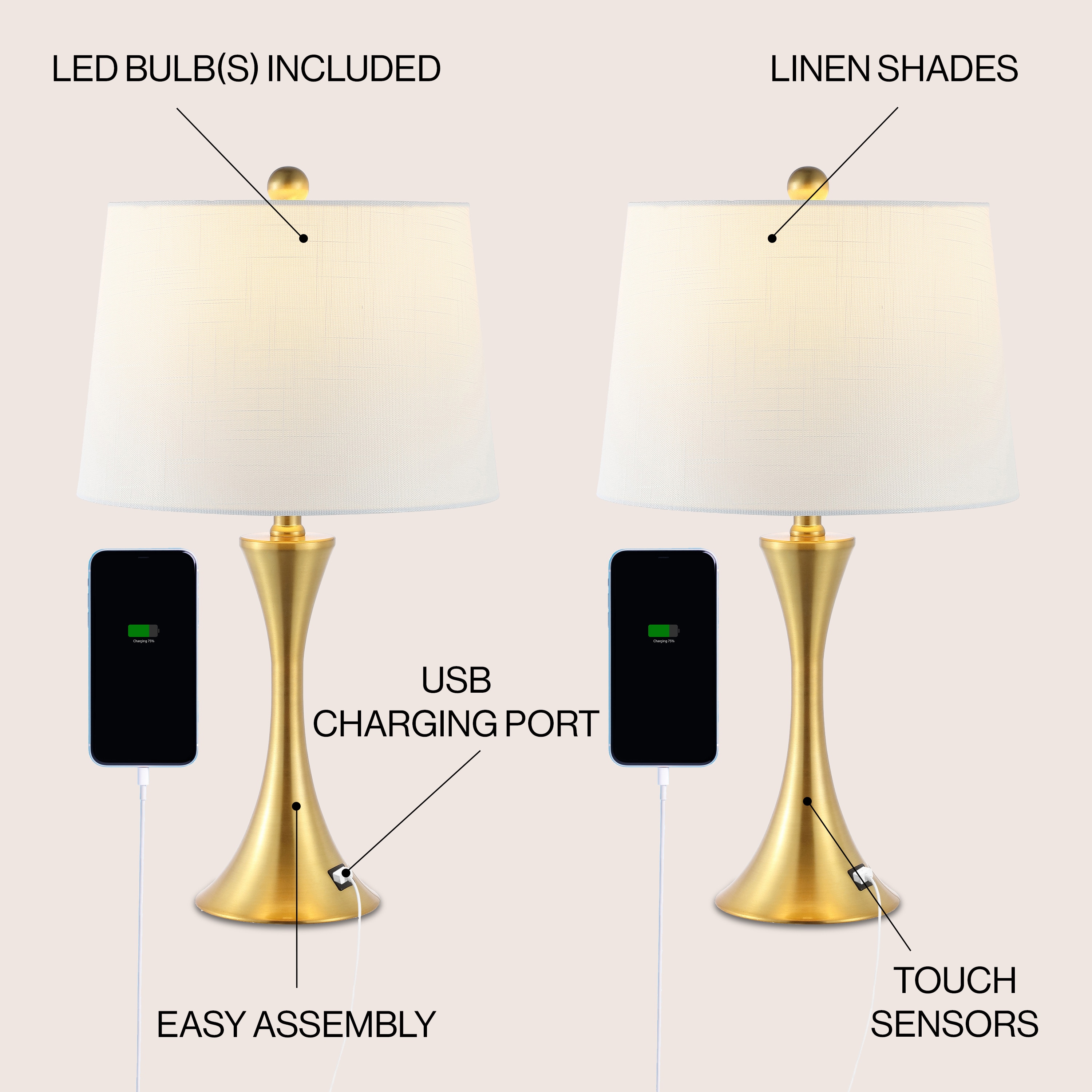 JONATHAN  Y JYL6621A-SET2 Table-Lamps - View #3