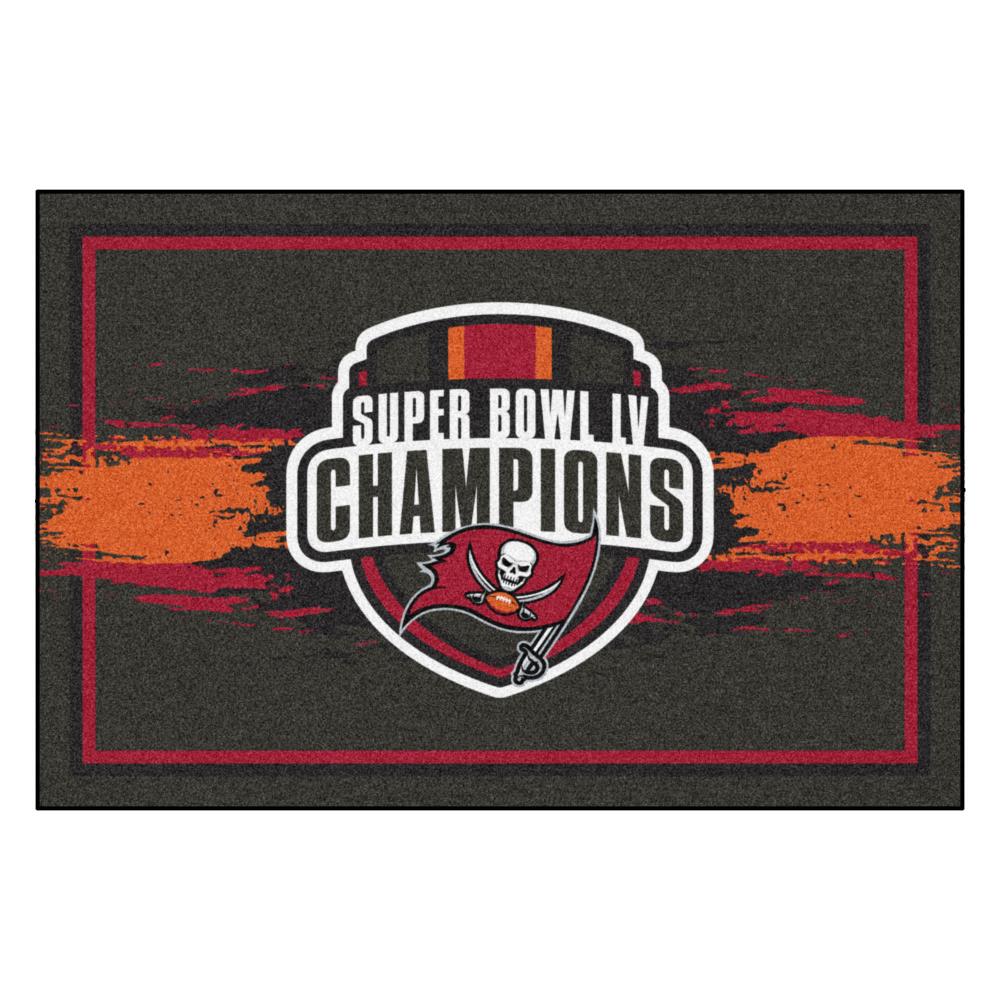 Tampa Bay Buccaneers Super Bowl LV Champions 5' x 8' Area Rug