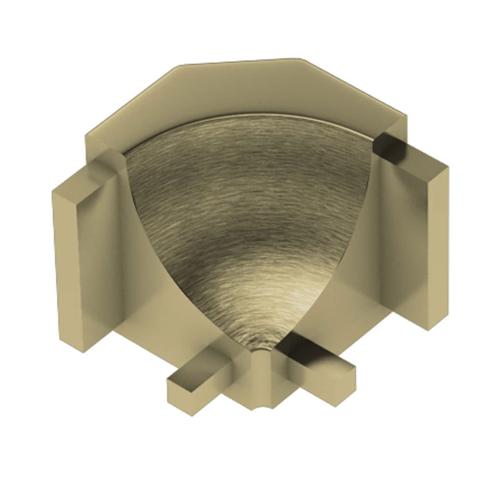 Schluter Systems I90/AHK1S/AMGB Dilex-AHK 0.5-in W x 1-in L Brushed brass anodized aluminum Aluminum Inside corner Tile Edge Trim