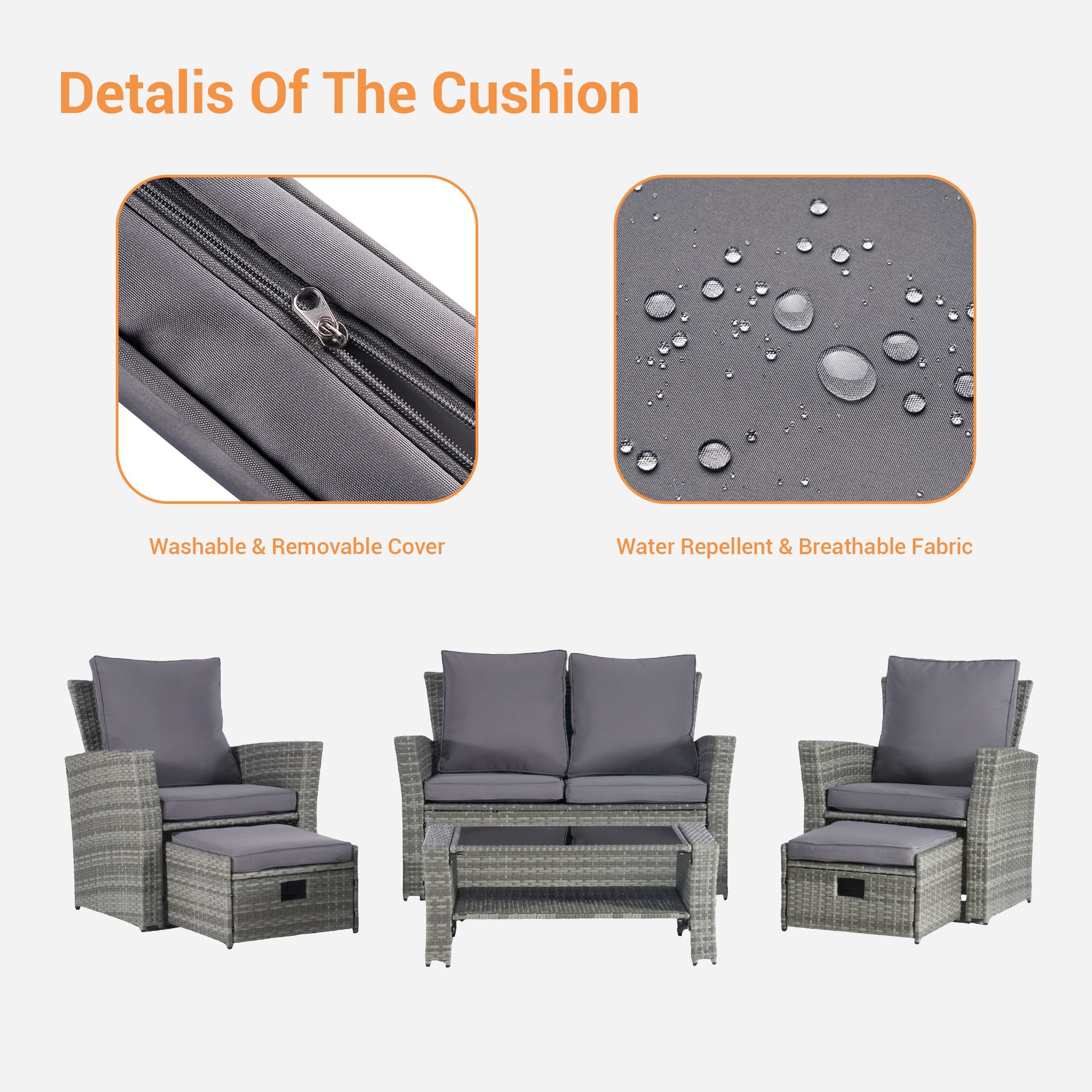 SANSTAR L-WS118-LY Patio-Conversation-Sets - View #4