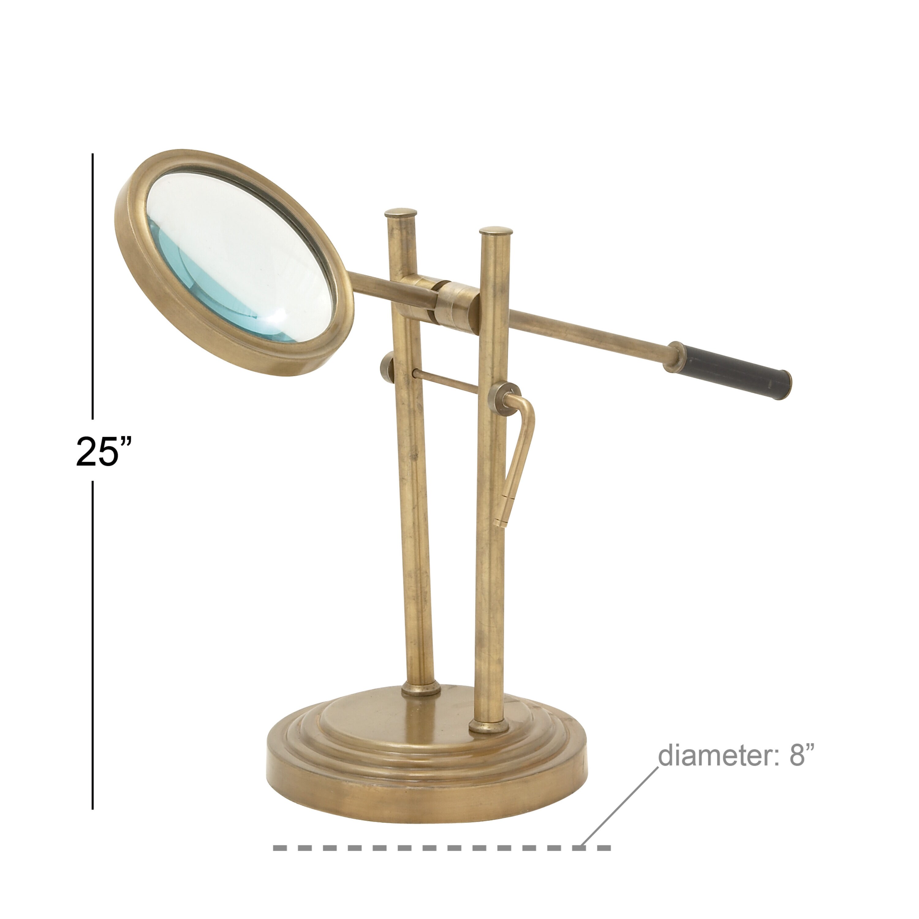 Aluminum 8-Inch x 25-inch Magnifier Glass