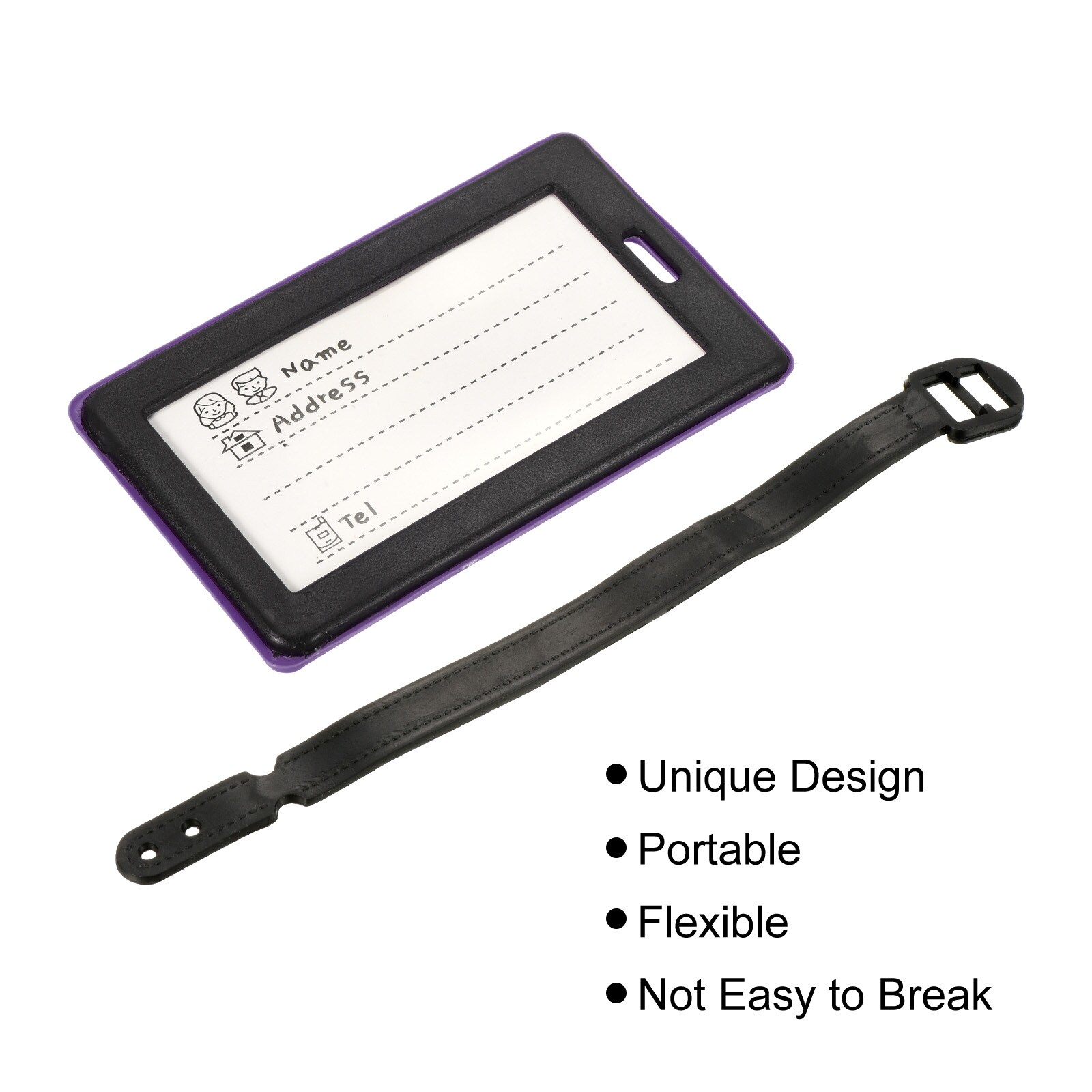 Unique Bargains Luggage Tag PVC Identifier Card Holder Label Not Your ...