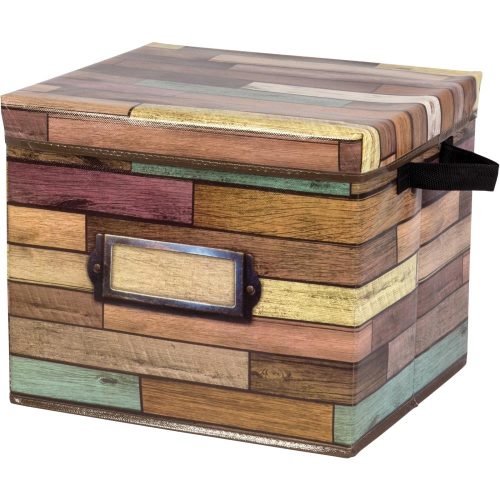 Teacher Created Resources TCR20915 10.5-in W x 13-in H x 12-in D Brown, Beige Plastic Collapsible Bin